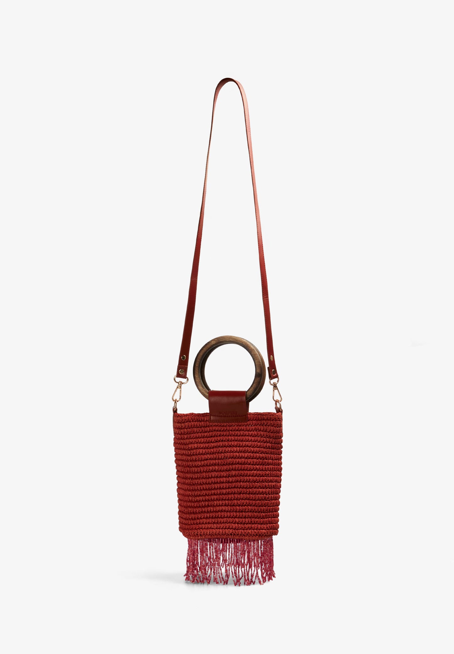 BAG WITH BEADED FRINGES