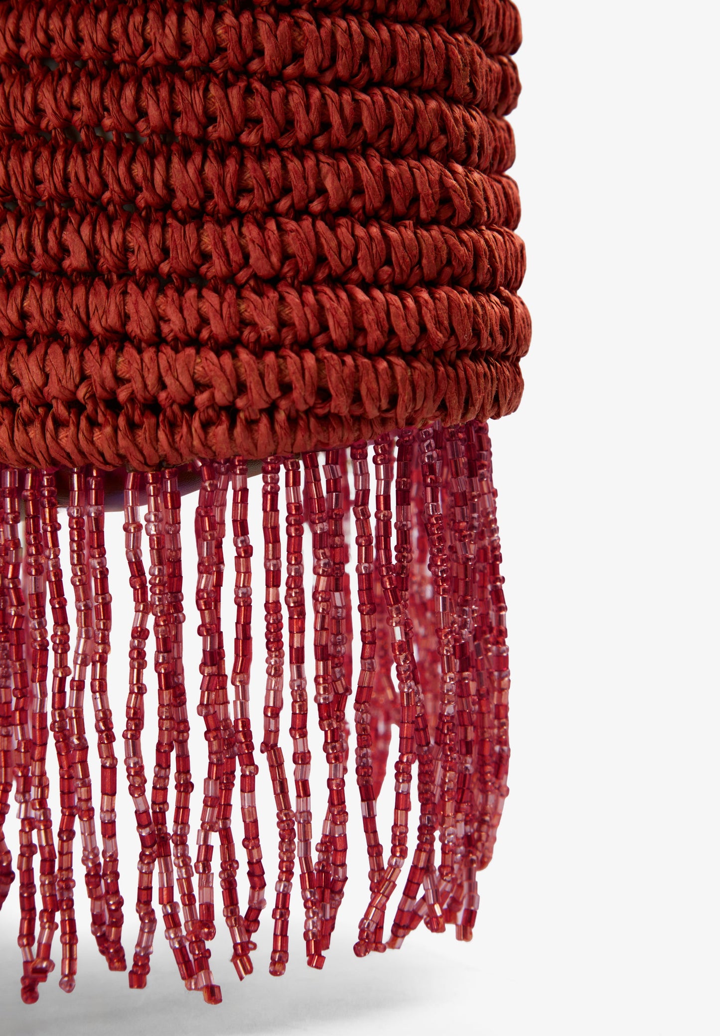 BAG WITH BEADED FRINGES