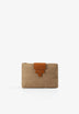 BRAIDED BAG WITH LEATHER DETAILS