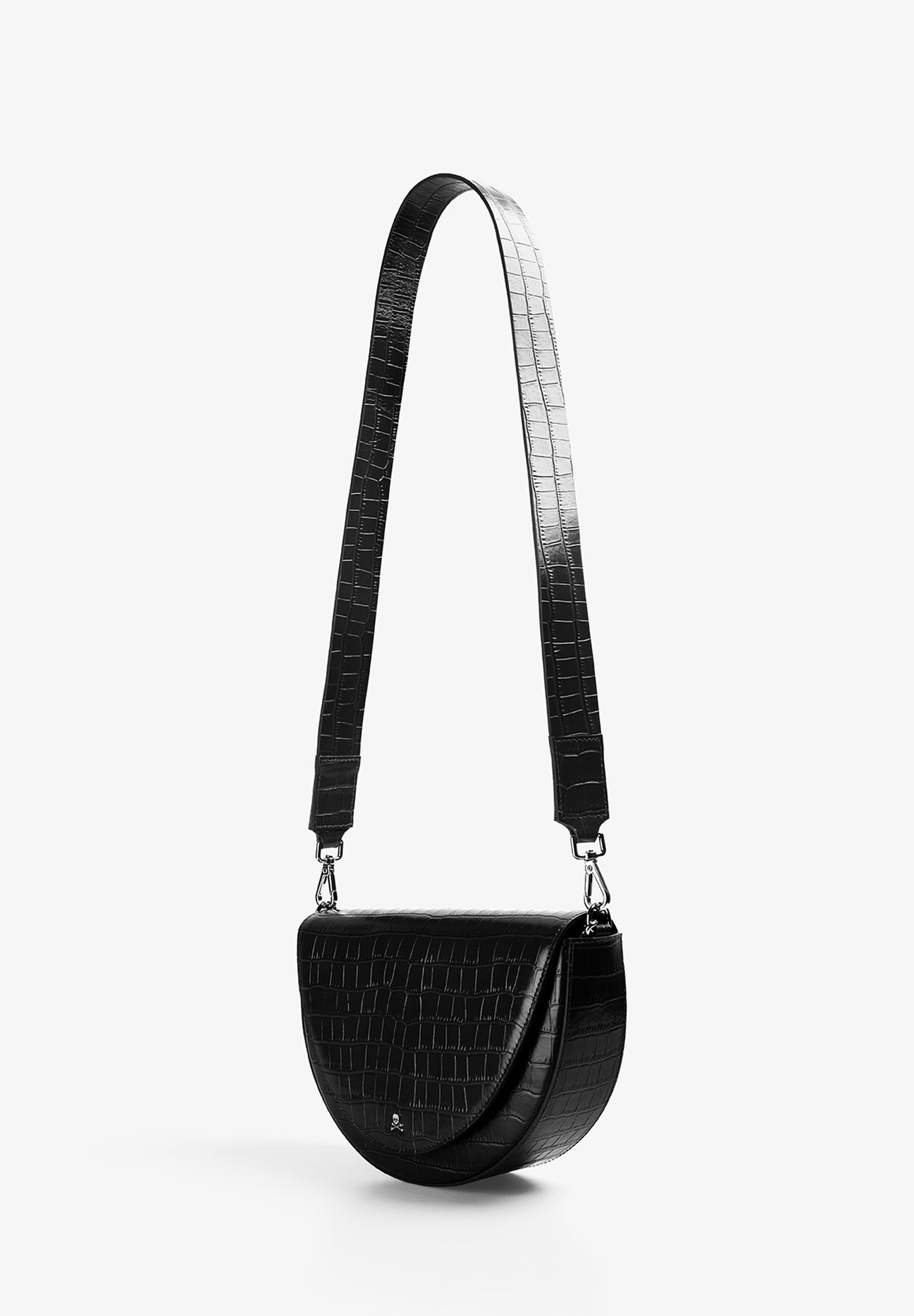 EMBOSSED LEATHER CROSSBODY BAG