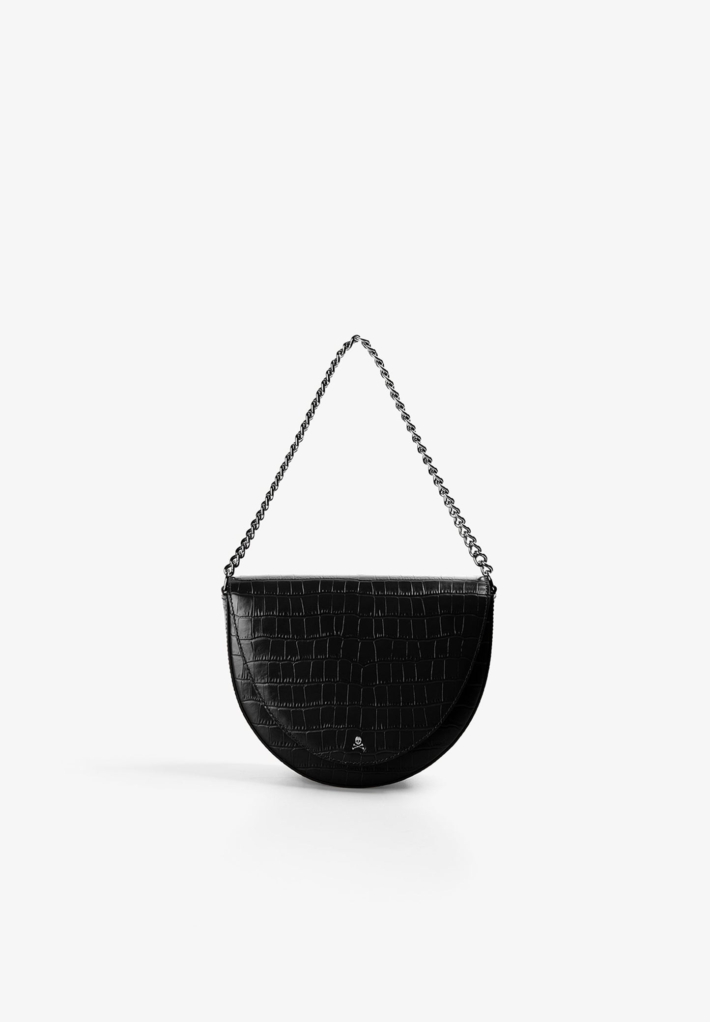 EMBOSSED LEATHER CROSSBODY BAG