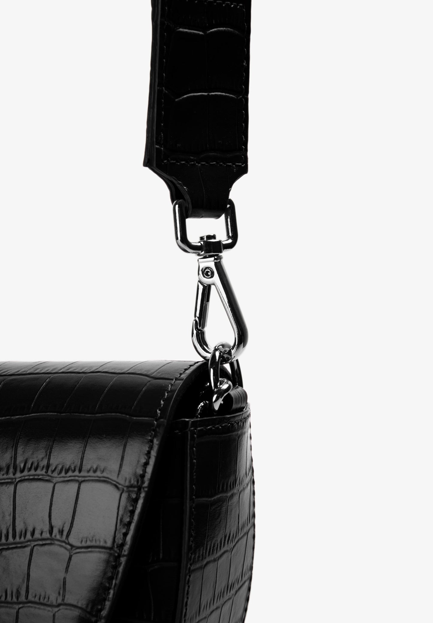 EMBOSSED LEATHER CROSSBODY BAG