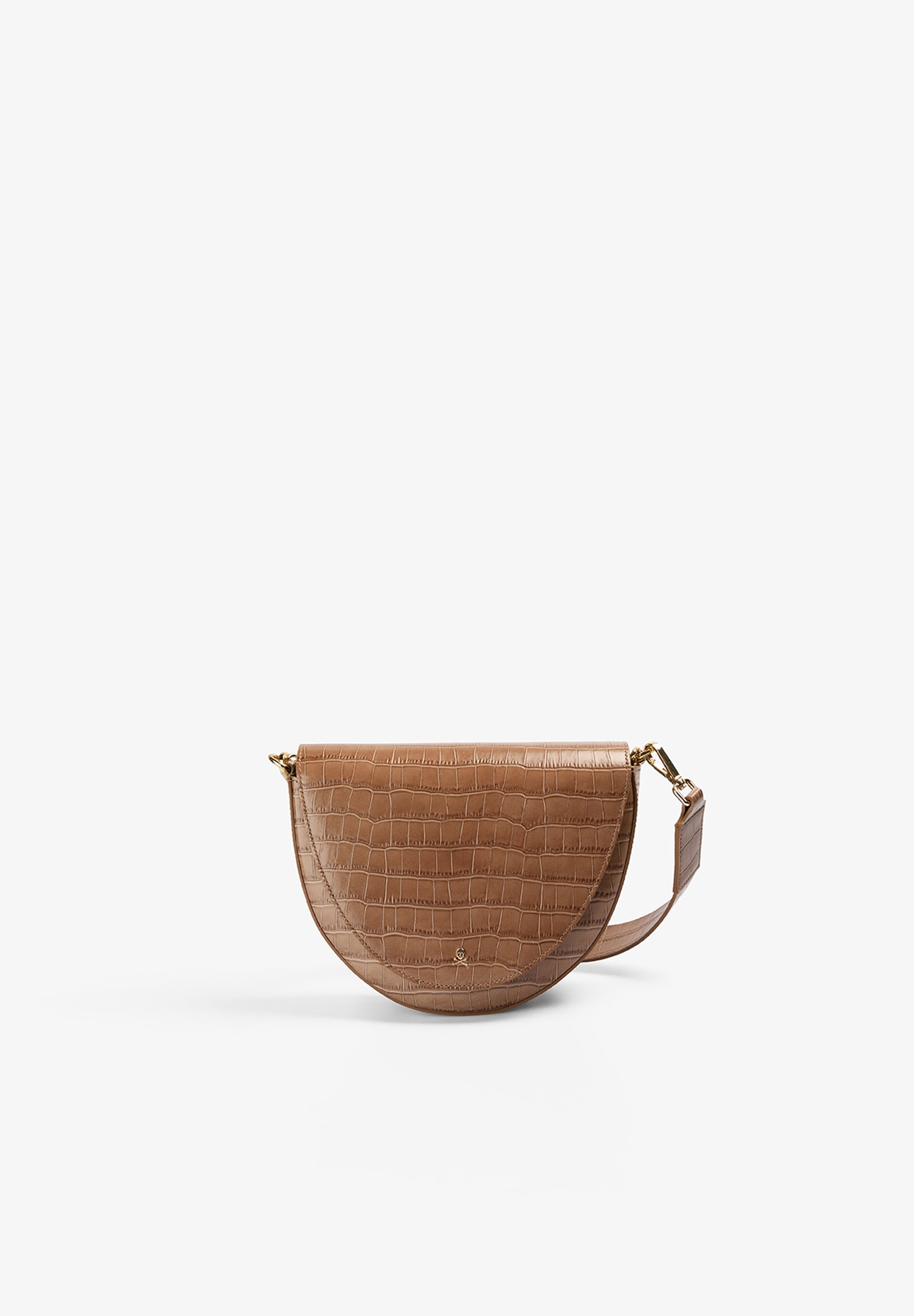EMBOSSED LEATHER CROSSBODY BAG