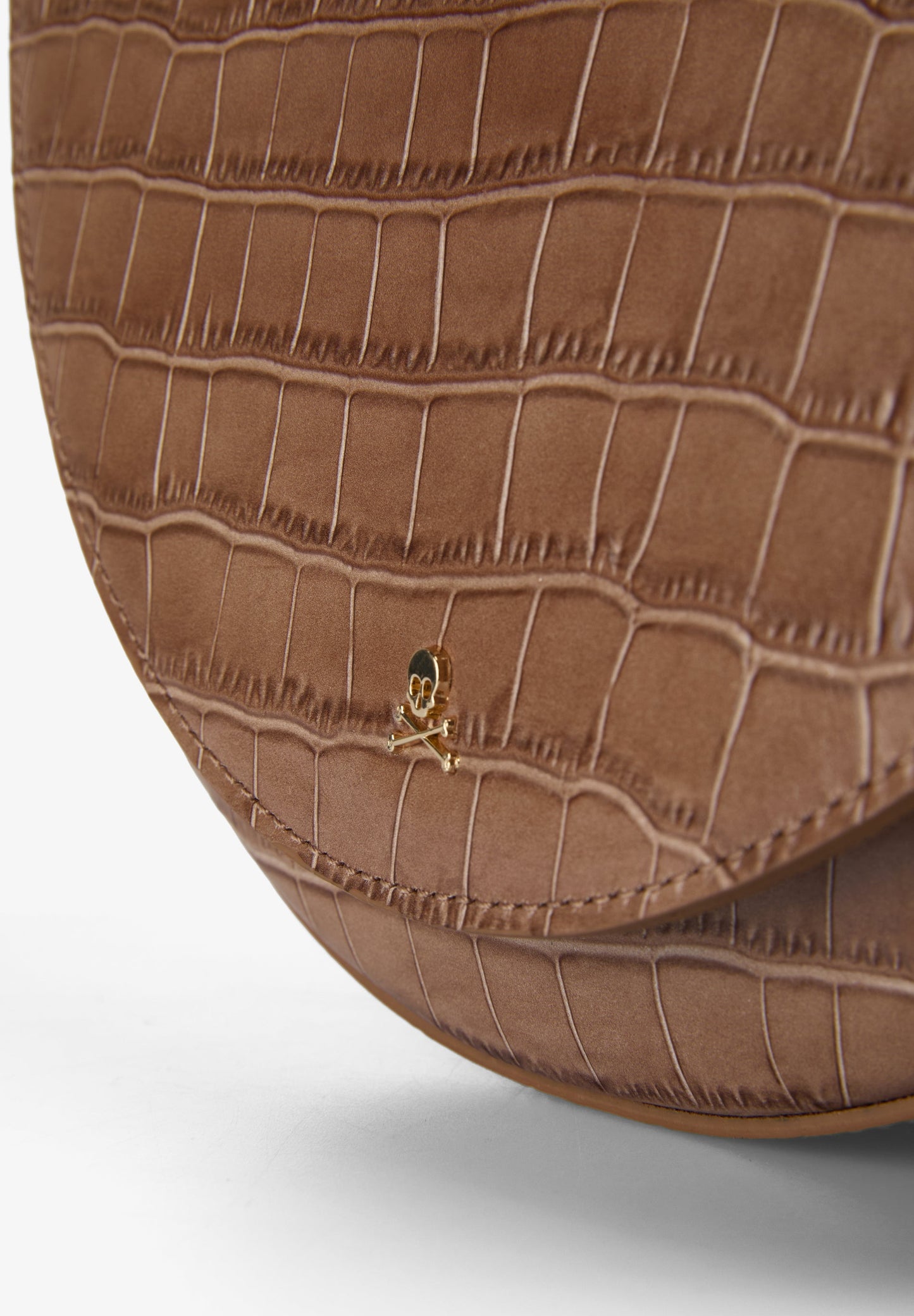 EMBOSSED LEATHER CROSSBODY BAG