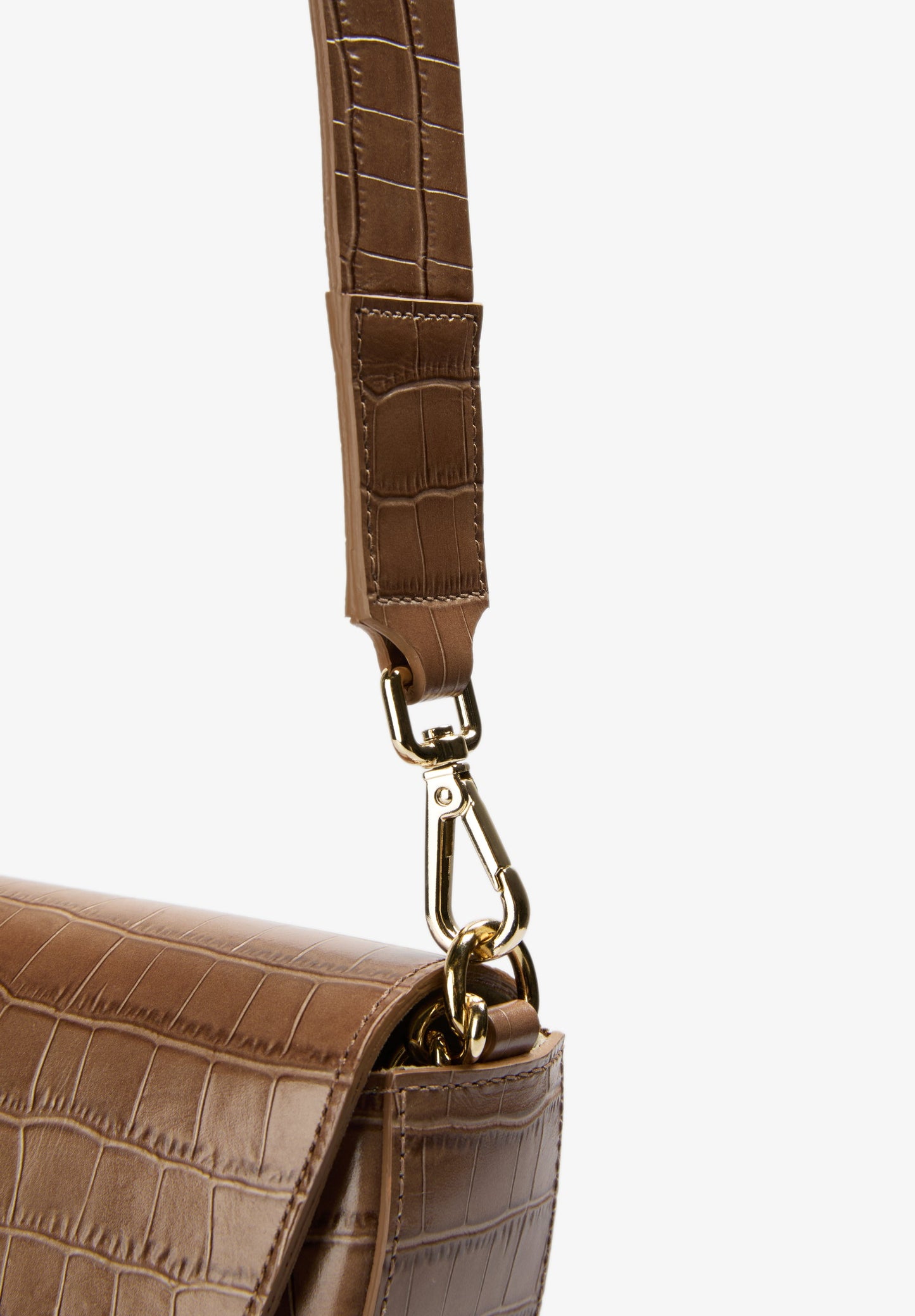 EMBOSSED LEATHER CROSSBODY BAG