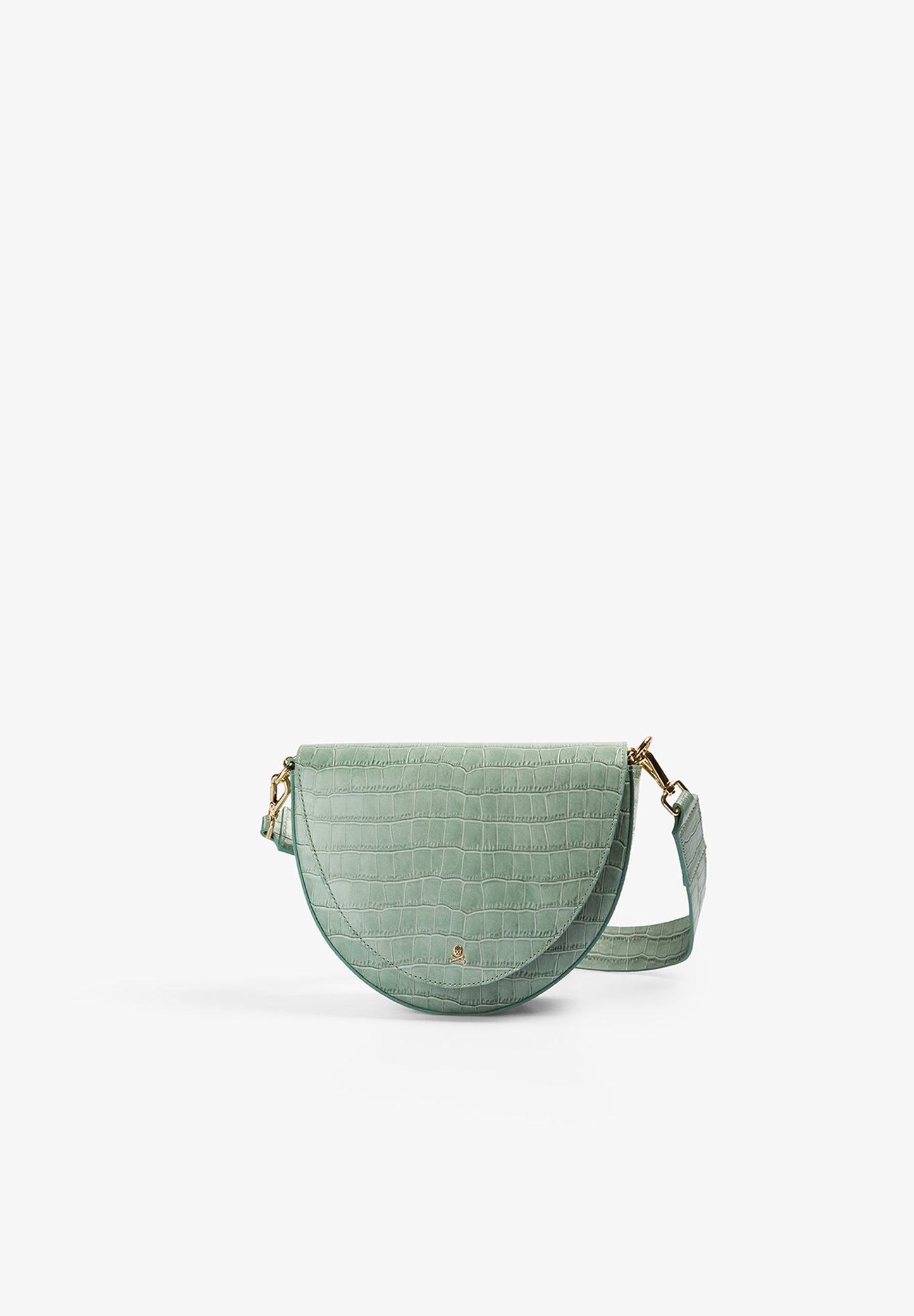 EMBOSSED LEATHER CROSSBODY BAG