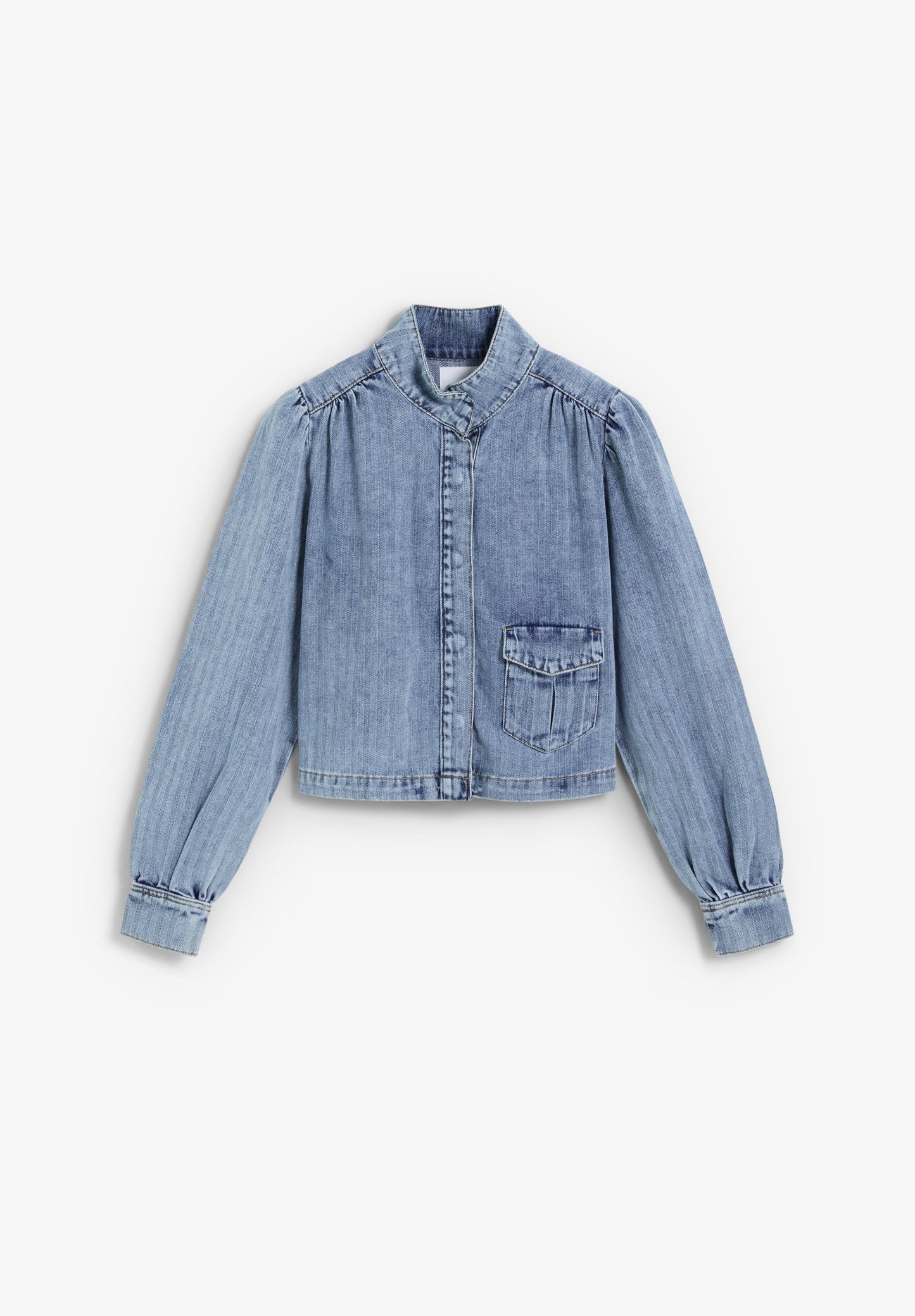 PUFF SLEEVE DENIM JACKET