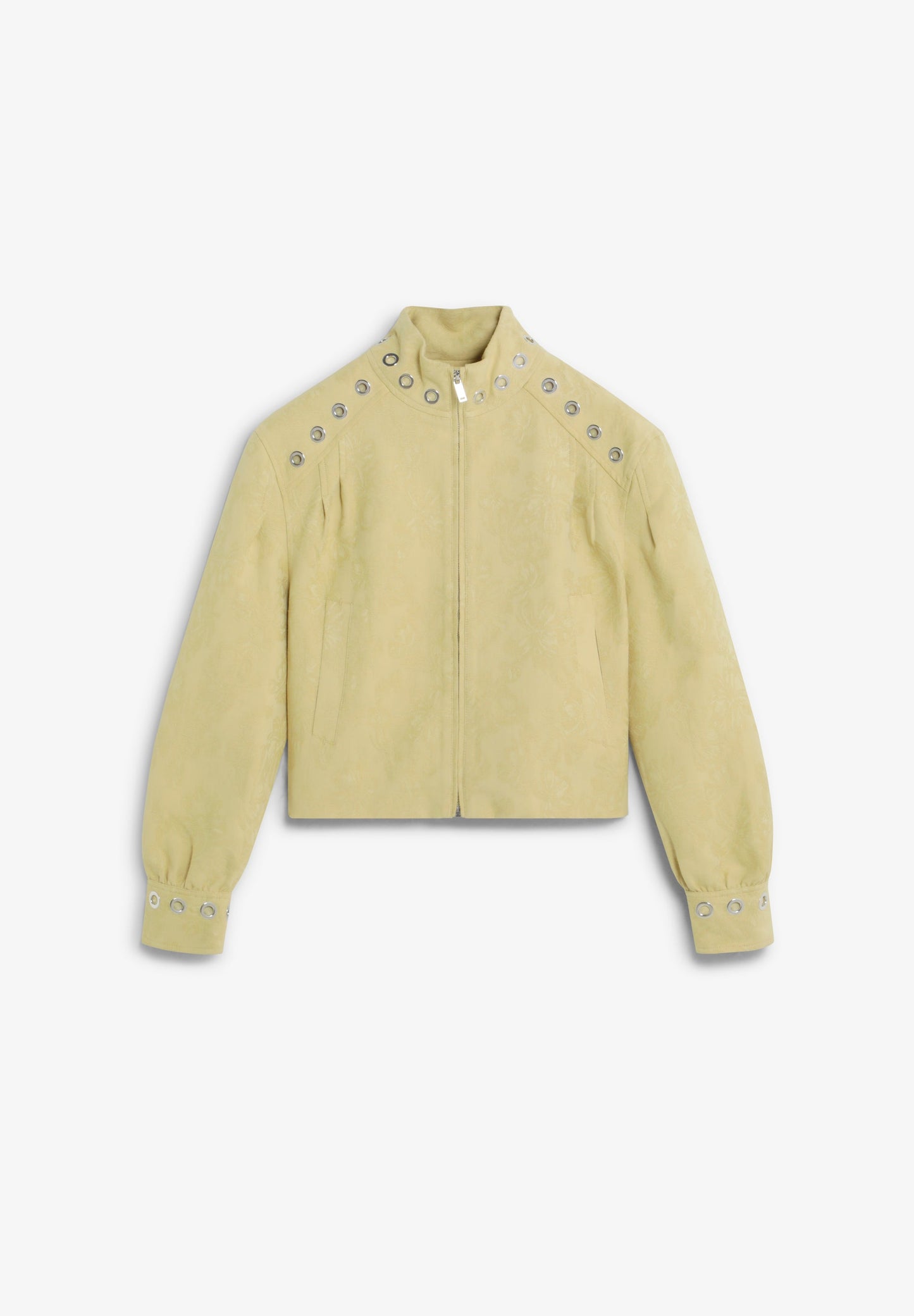 JACQUARD BOMBER JACKET WITH STUDS