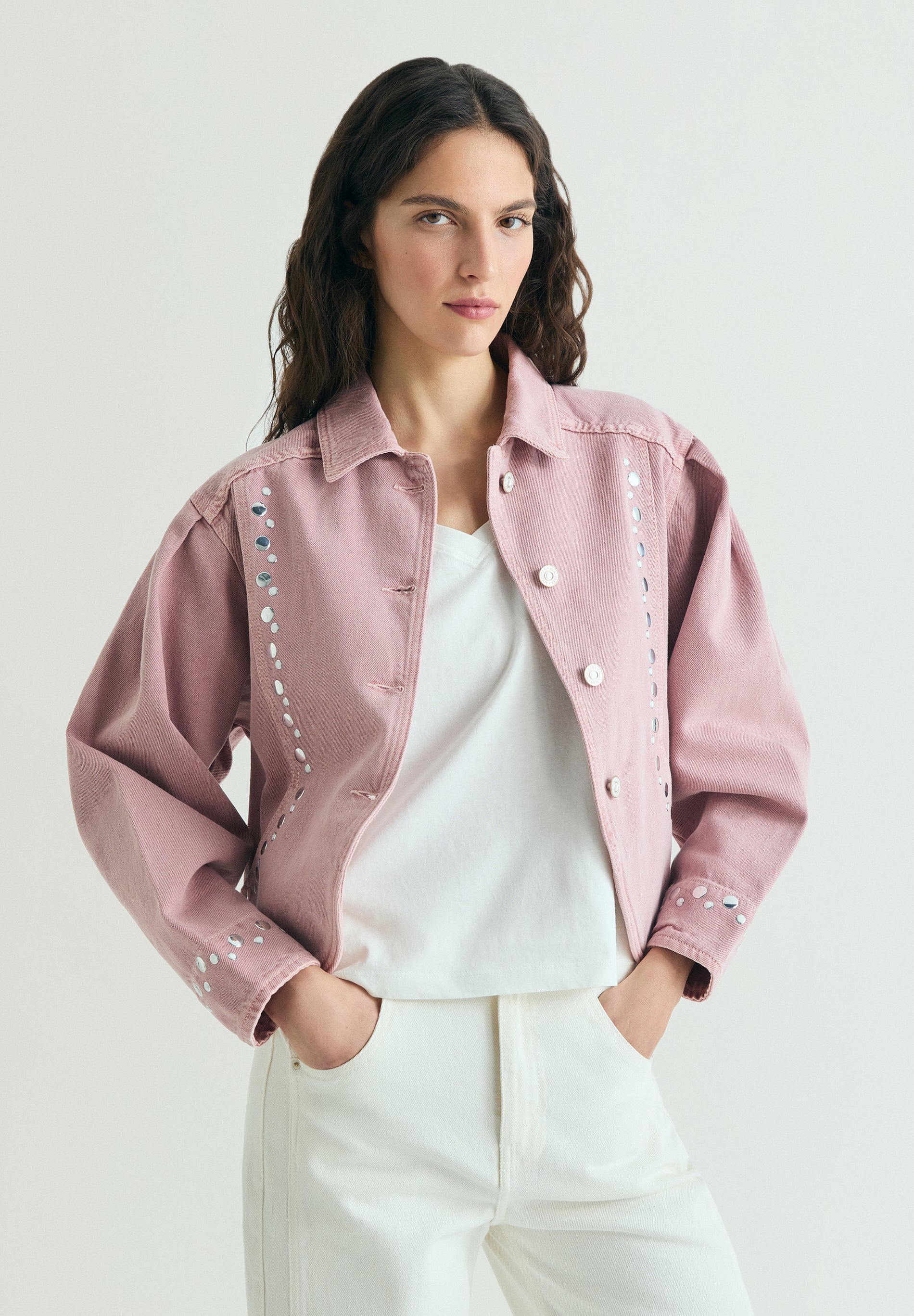 STUDDED DENIM JACKET