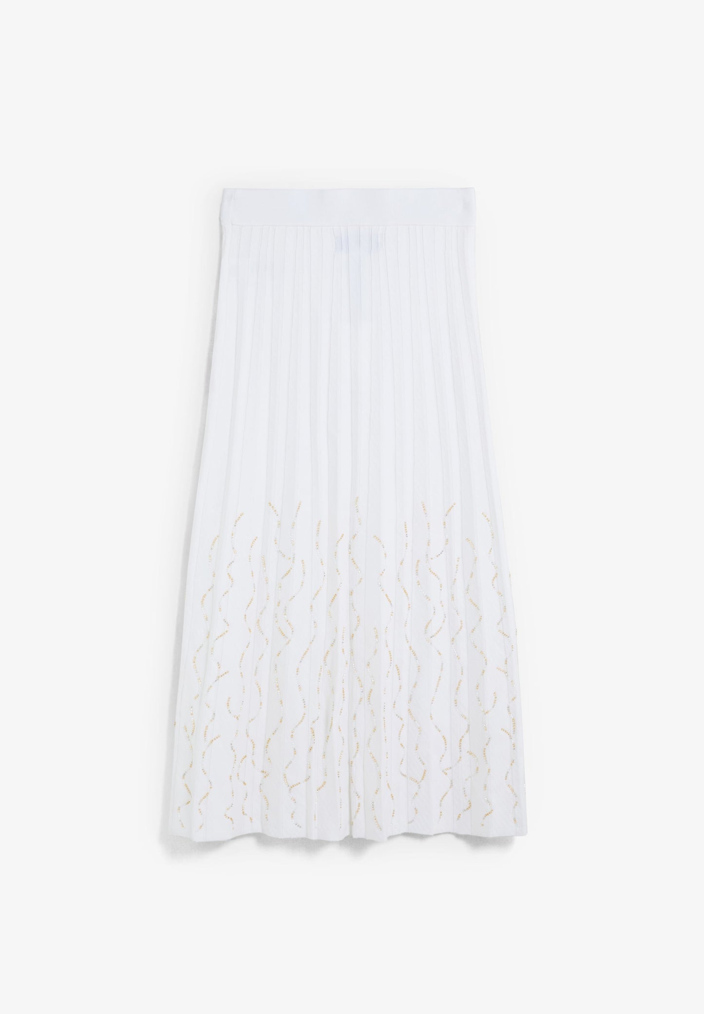MIDI KNIT SKIRT WITH BEADS