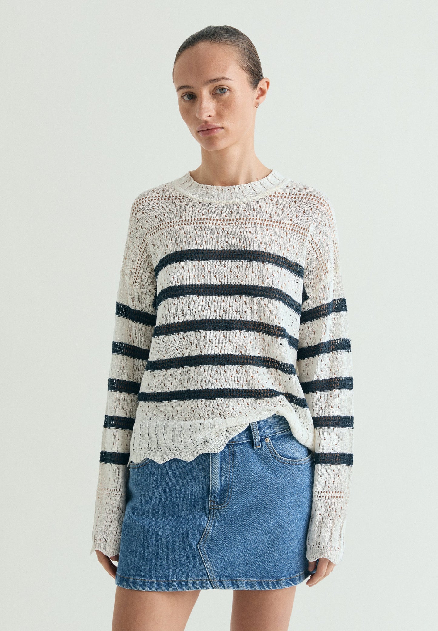 STRIPED KNIT SWEATER
