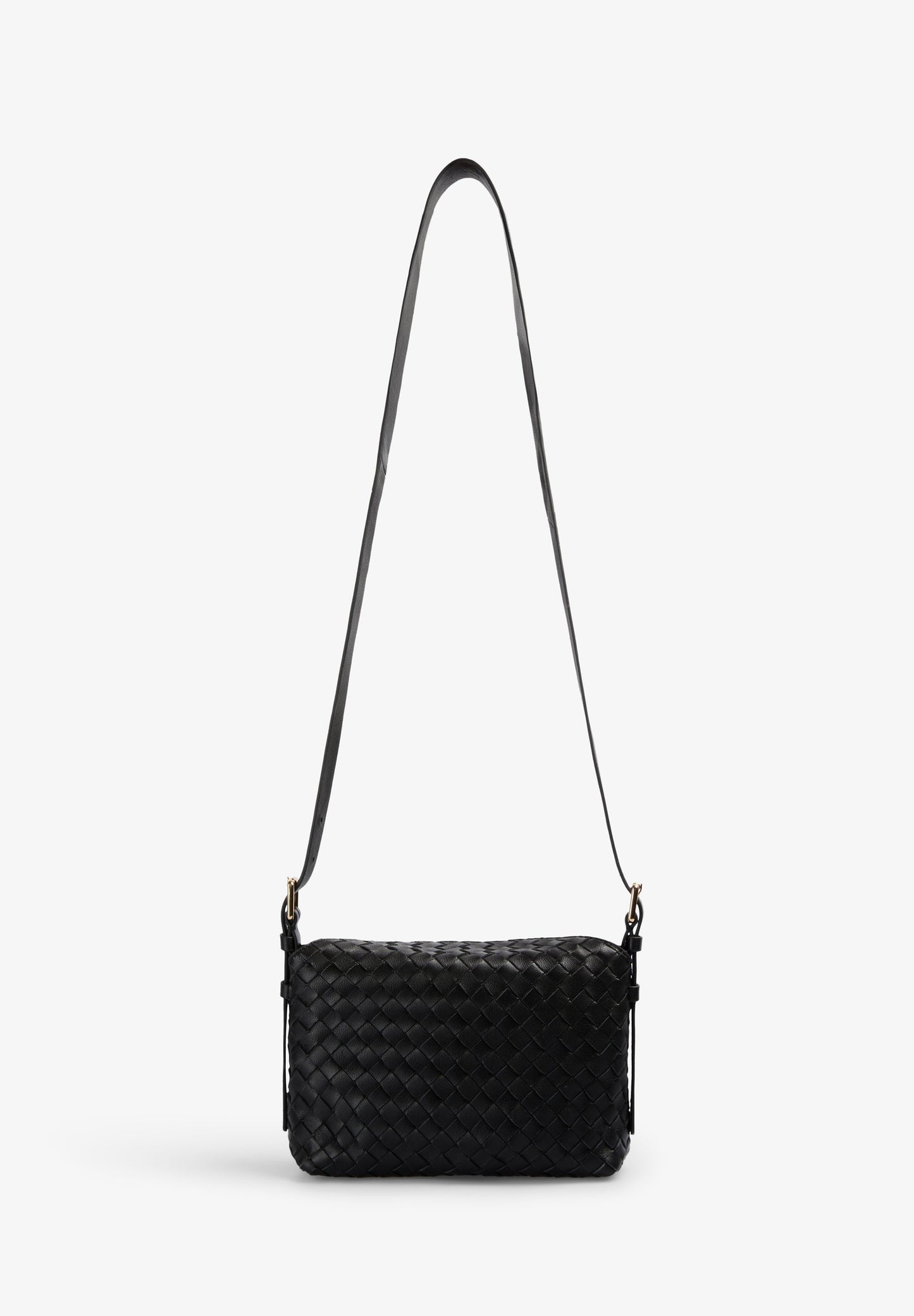 BRAIDED LEATHER CROSSBODY BAG