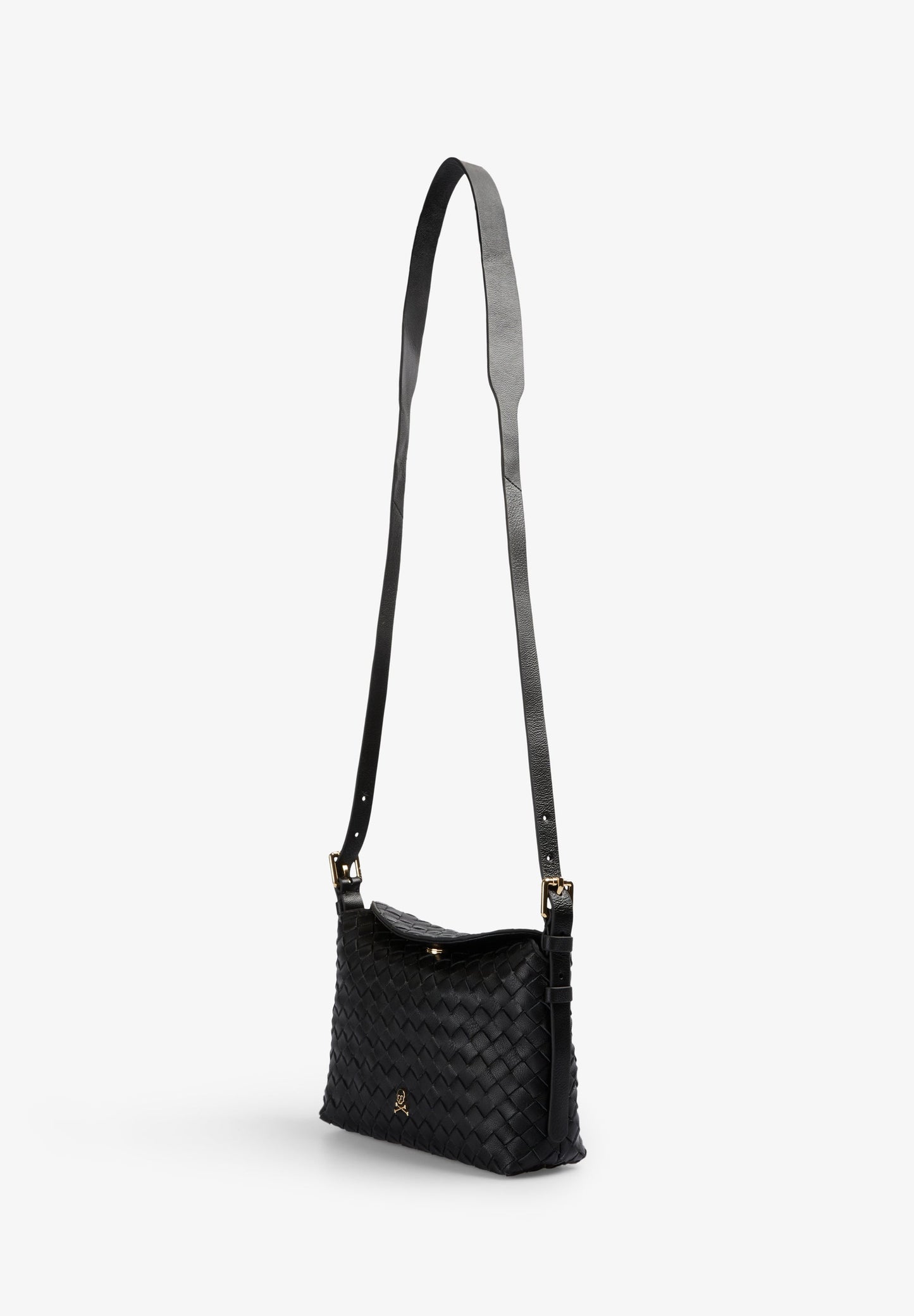 BRAIDED LEATHER CROSSBODY BAG