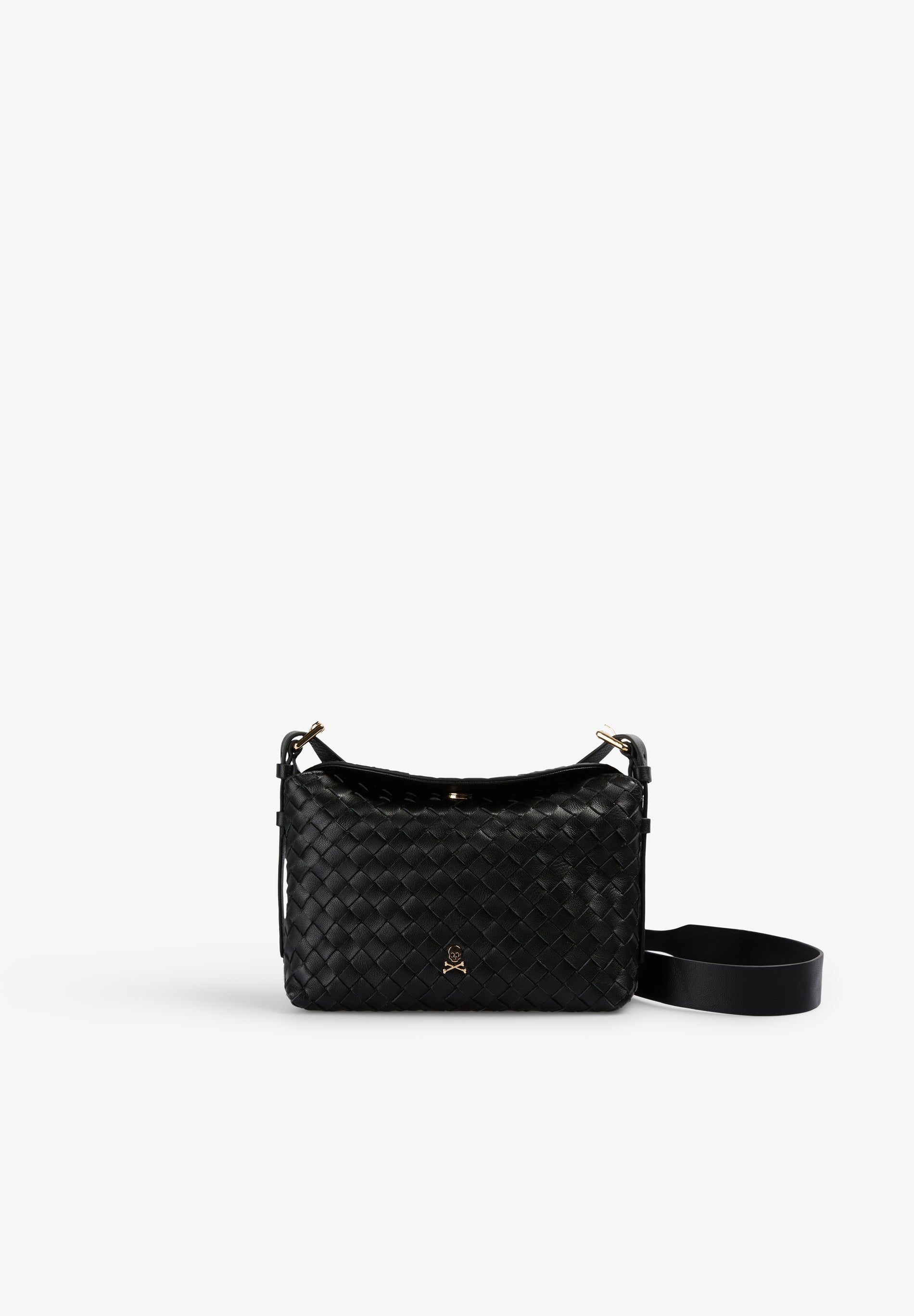 BRAIDED LEATHER CROSSBODY BAG