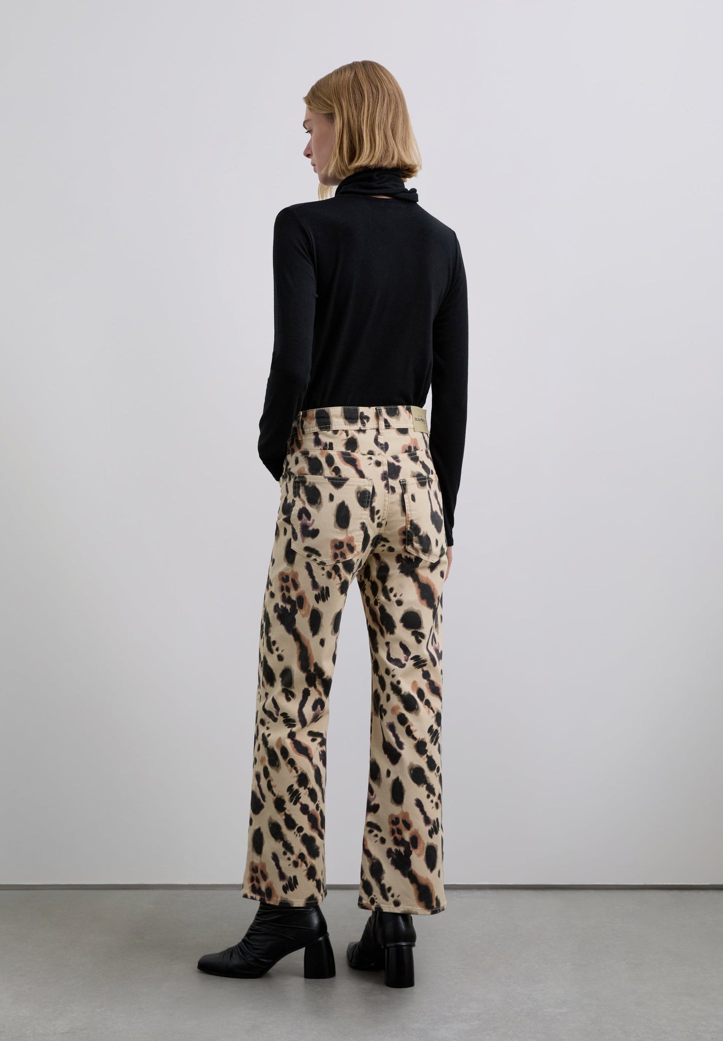 SCANICASI PRINTDENIM FLARE PANT