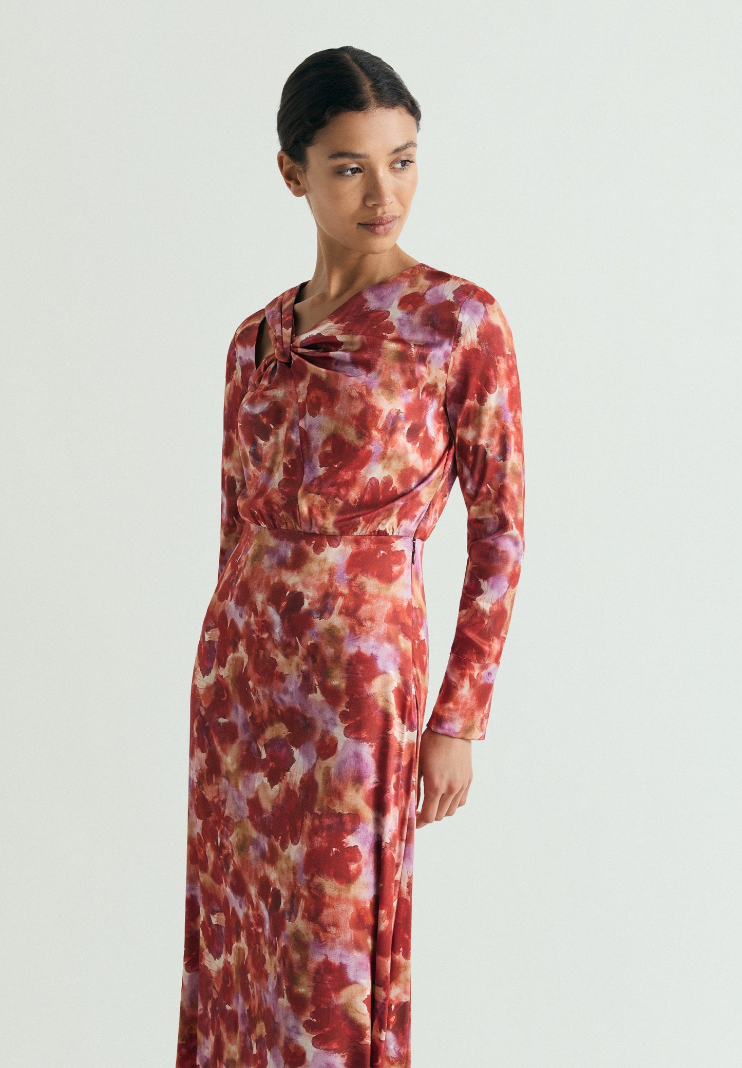 TIE-DYE DRESS WITH CUT-OUTS