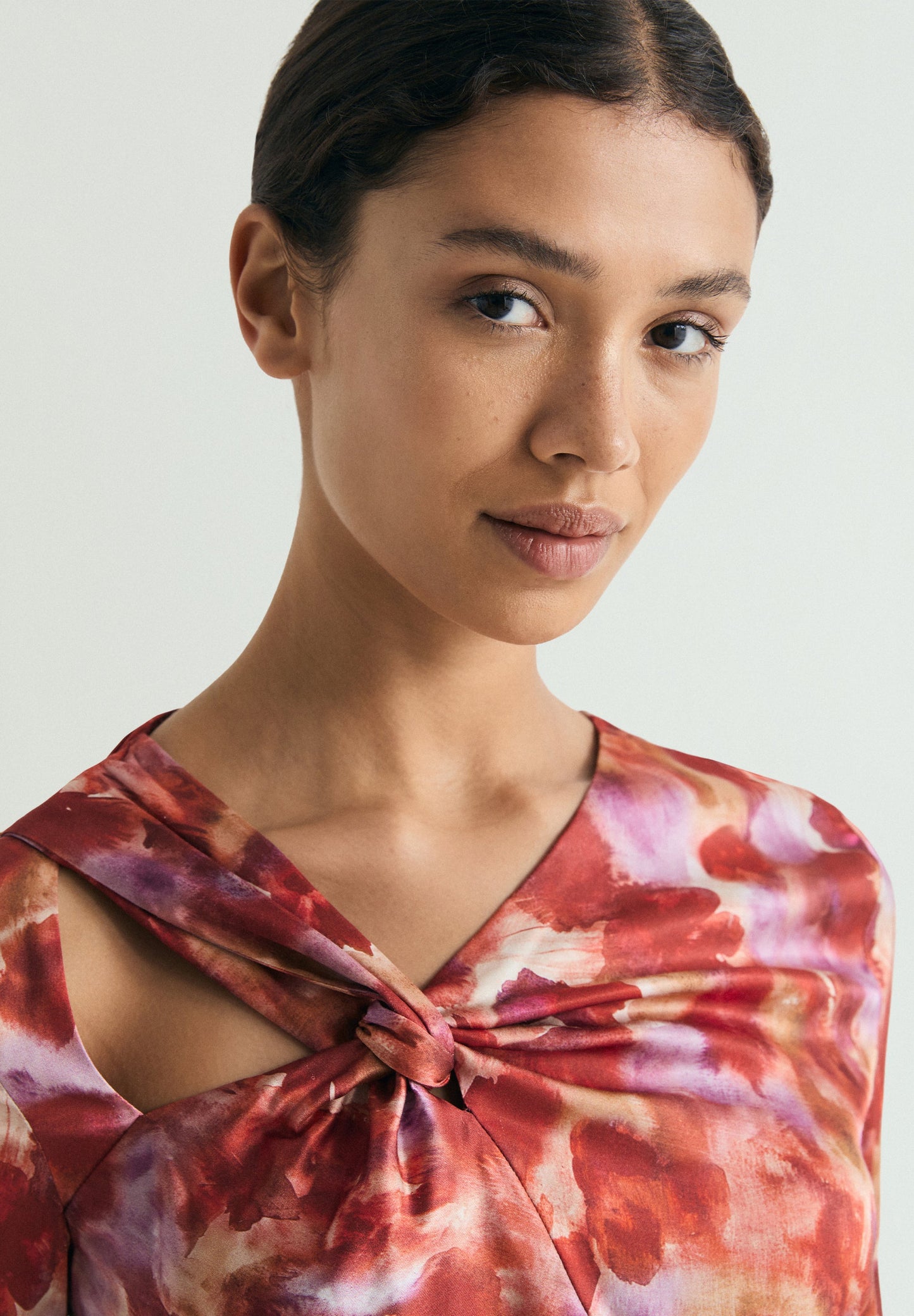 TIE-DYE DRESS WITH CUT-OUTS