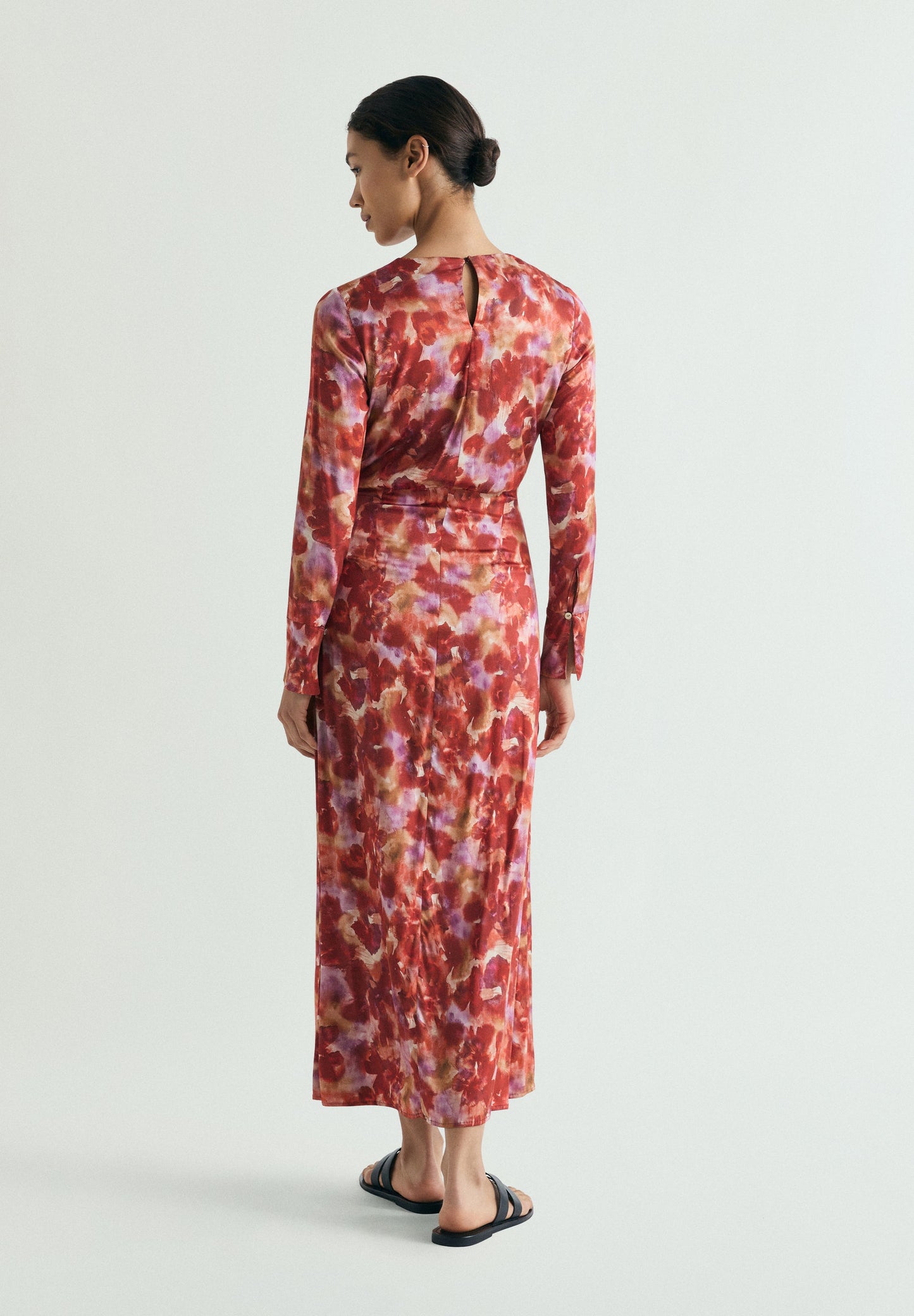 TIE-DYE DRESS WITH CUT-OUTS