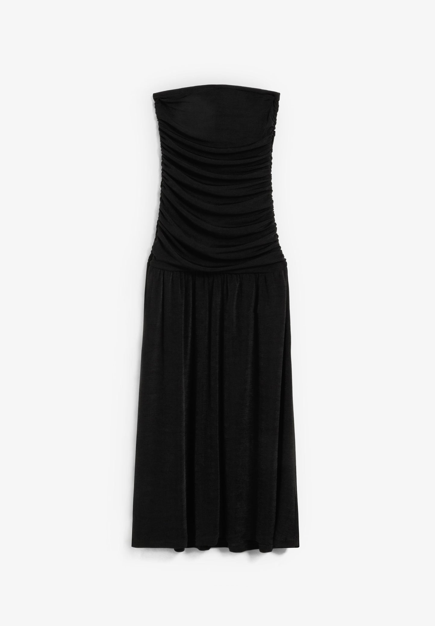 GATHERED KNIT DRESS
