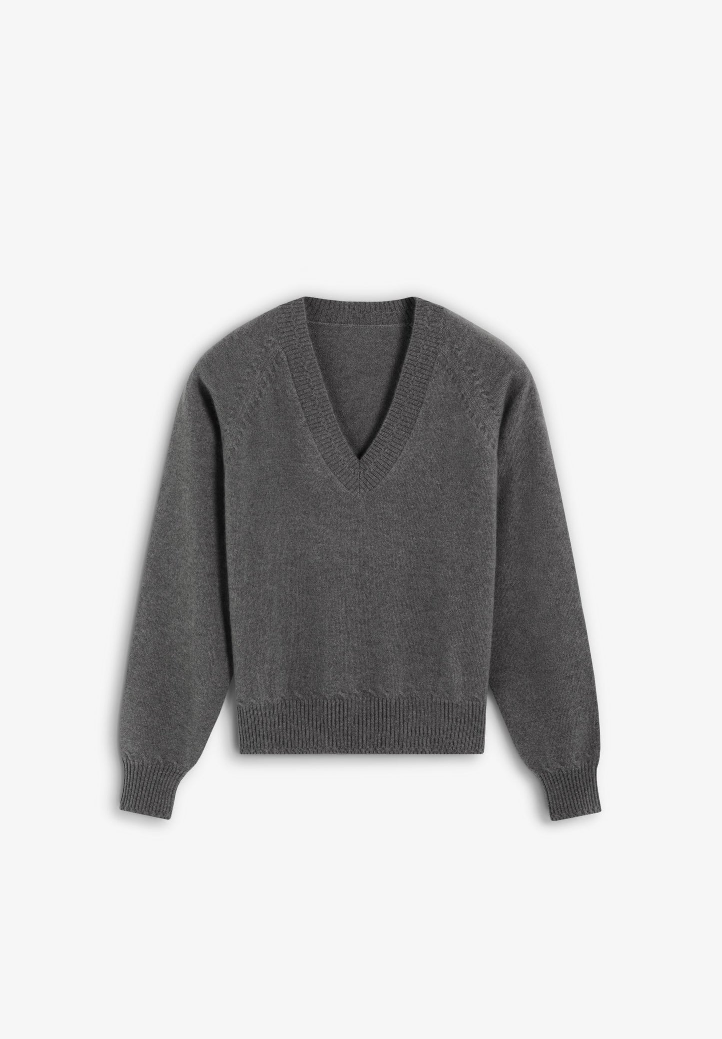 V-NECK 100% CASHMERE SWEATER