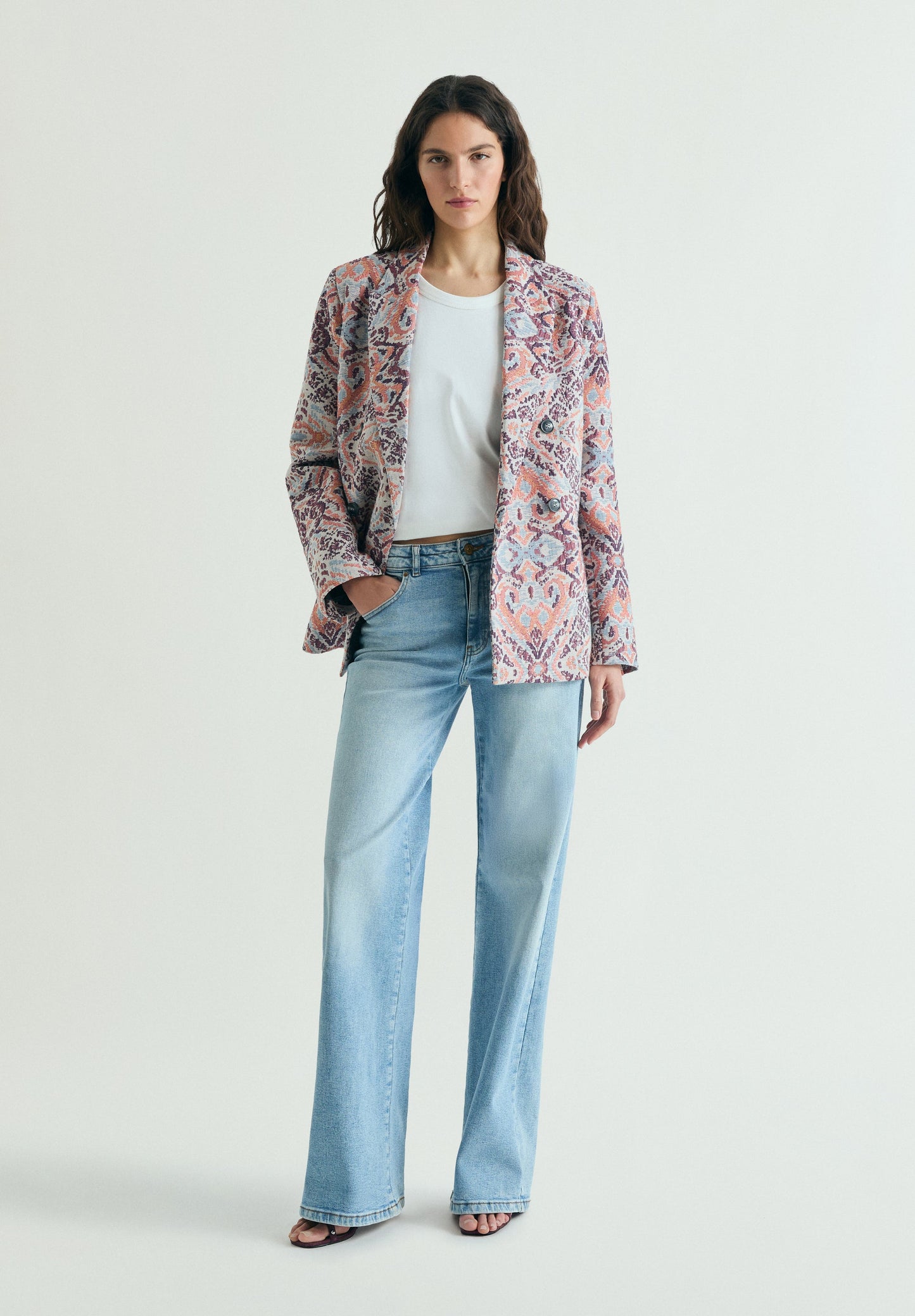 JACQUARD PRINT BLAZER