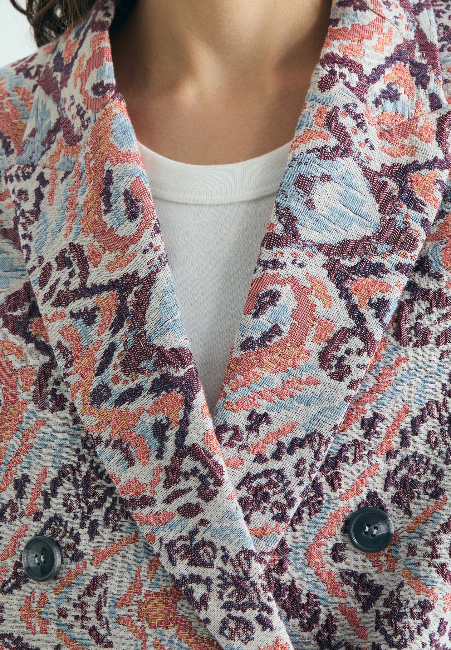 JACQUARD PRINT BLAZER
