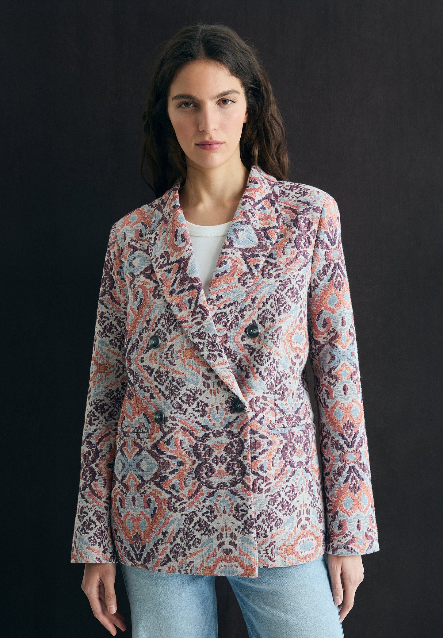 JACQUARD PRINT BLAZER