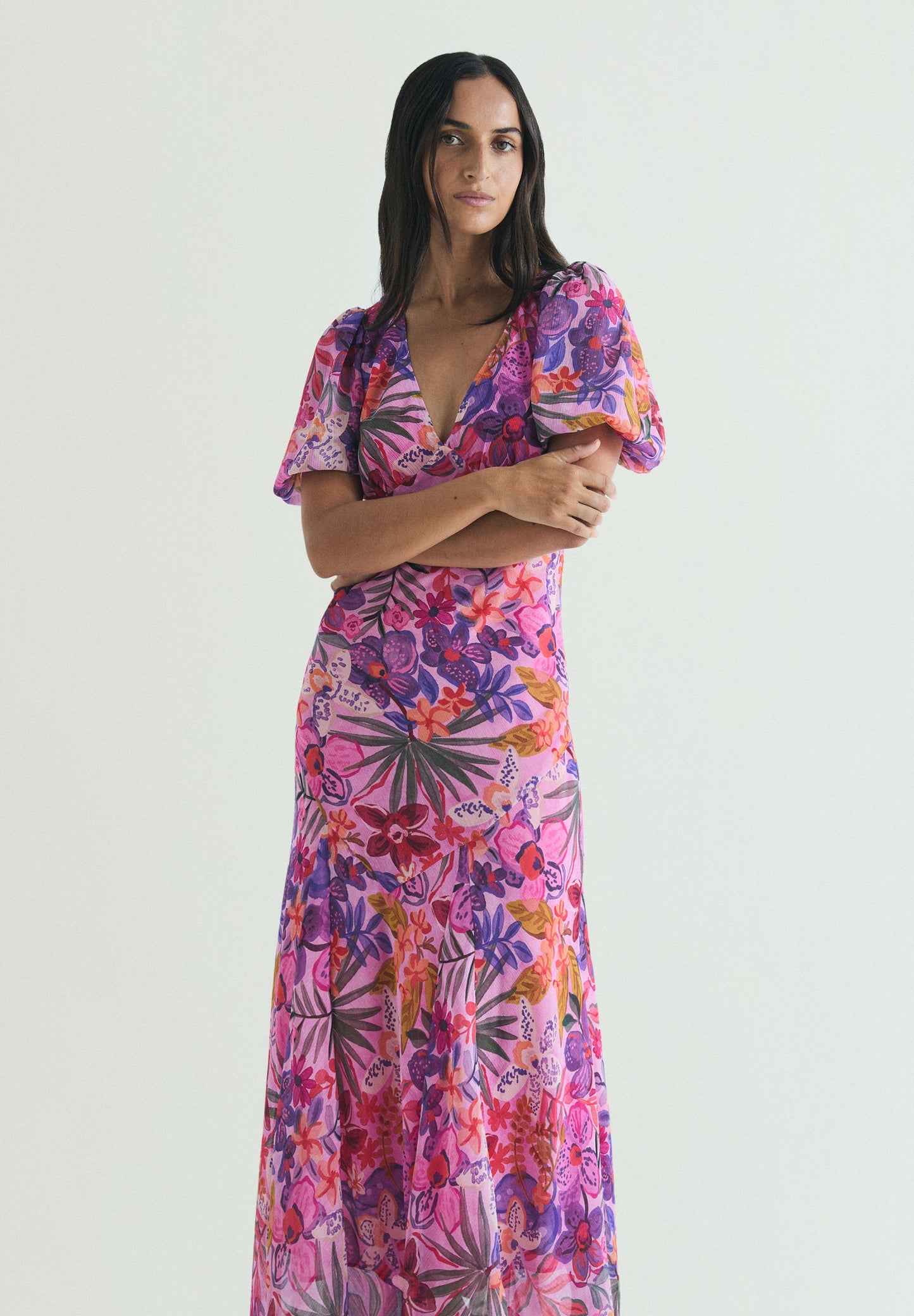FLORAL PRINT MAXI DRESS