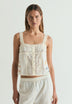 TOP WITH EMBROIDERY AND LACE