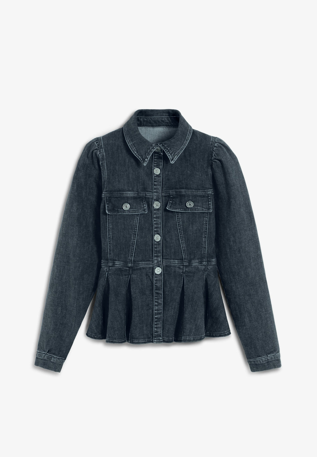 CAMISA DENIM MANGA ABULLONADA - Scalpers