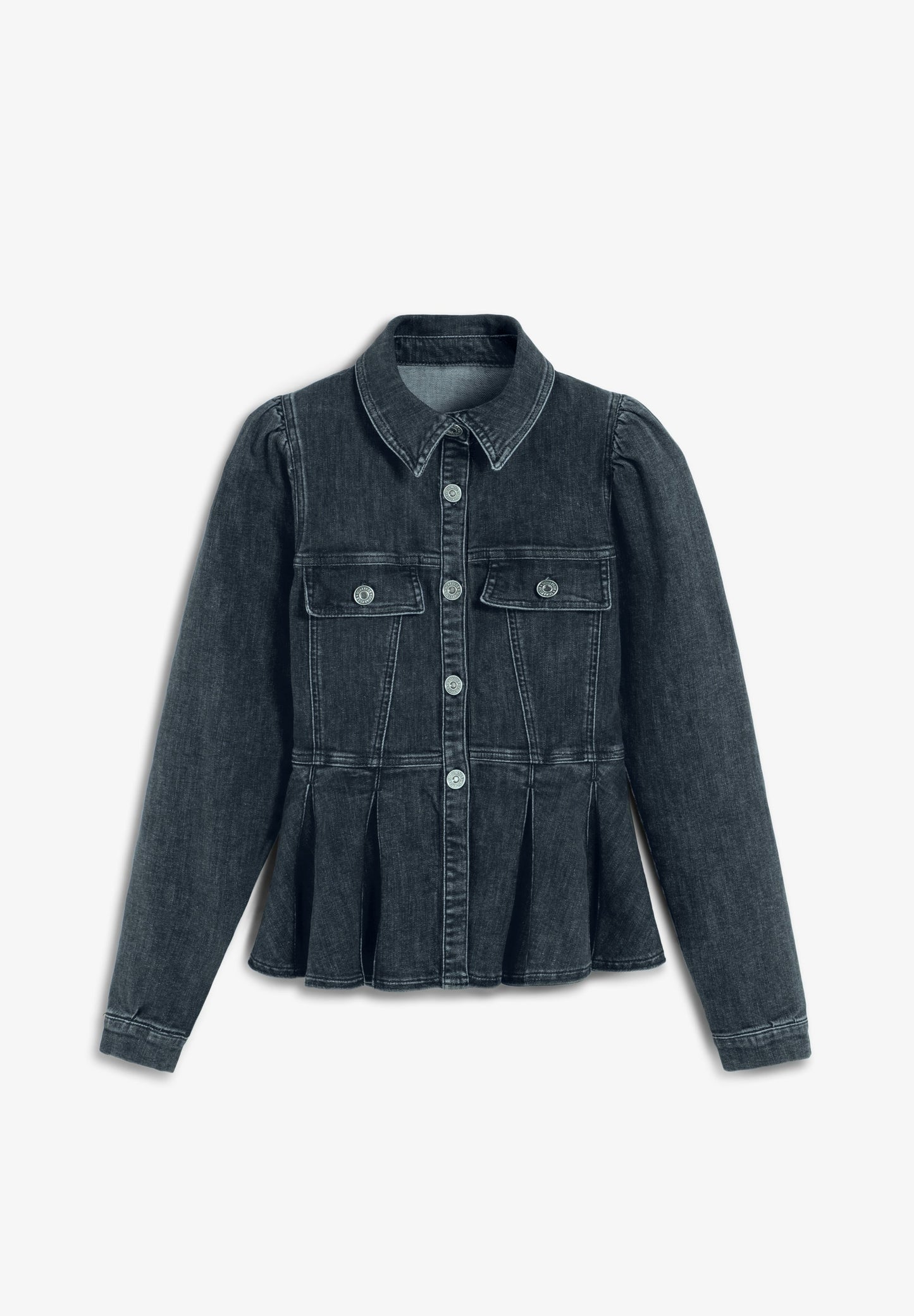 CAMISA DENIM MANGA ABULLONADA - Scalpers