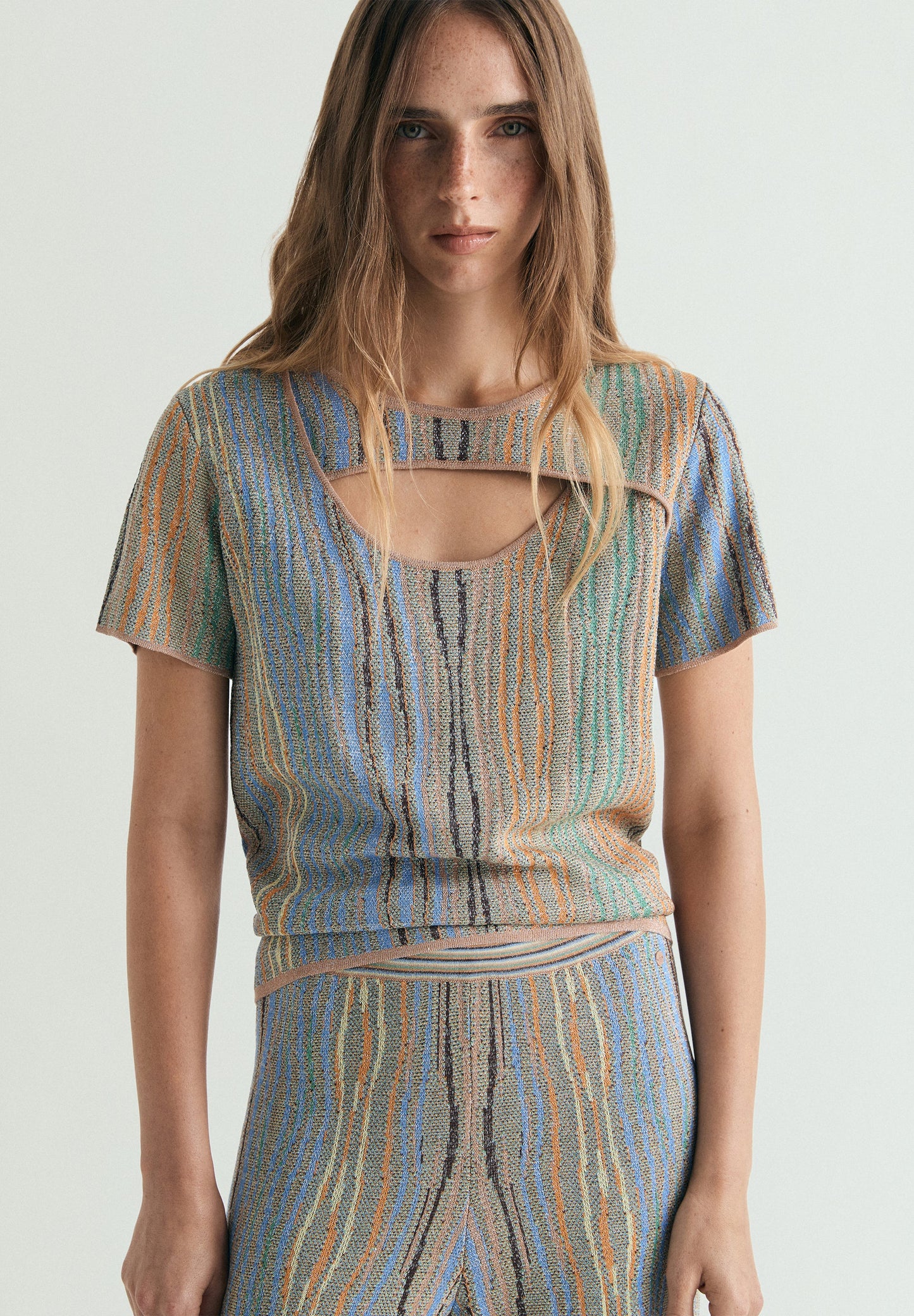 MULTICOLOURED ASYMMETRIC TOP