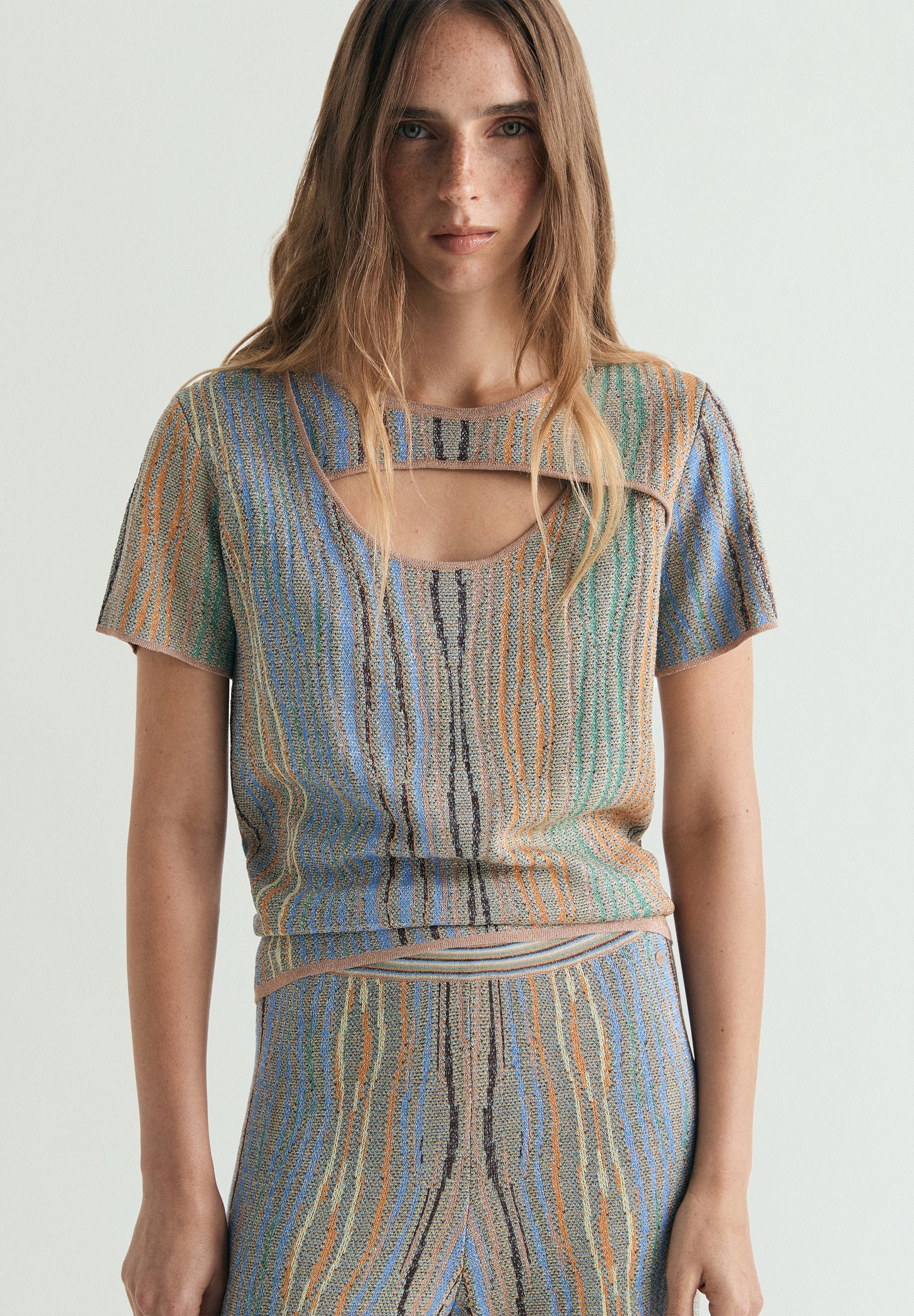 MULTICOLOURED ASYMMETRIC TOP