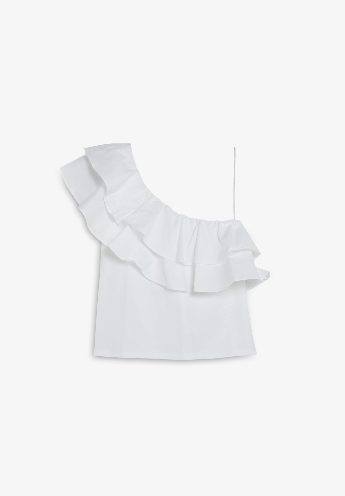 ASYMMETRIC RUFFLE T-SHIRT