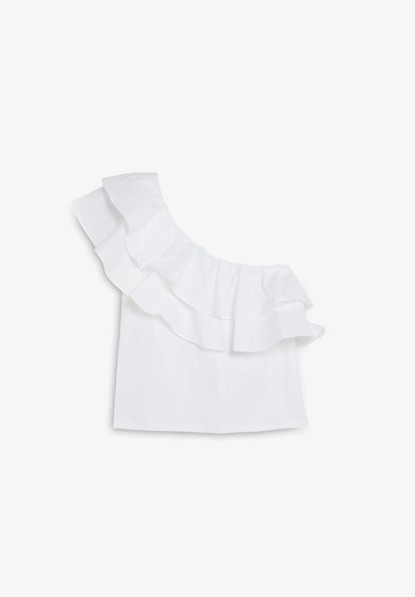 ASYMMETRIC RUFFLE T-SHIRT