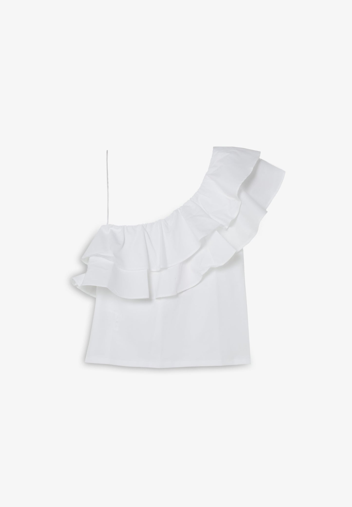 ASYMMETRIC RUFFLE T-SHIRT