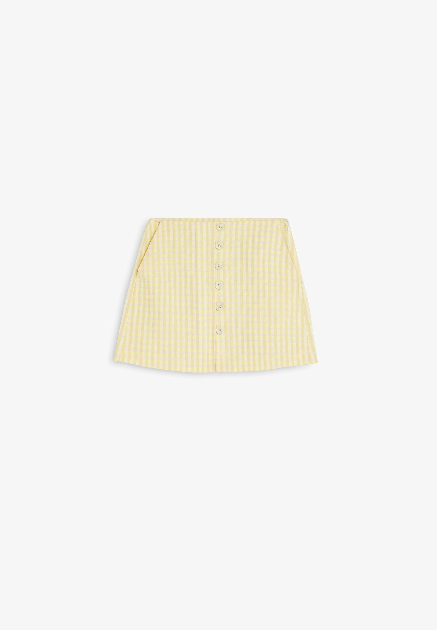 GINGHAM SKORT WITH BUTTONS