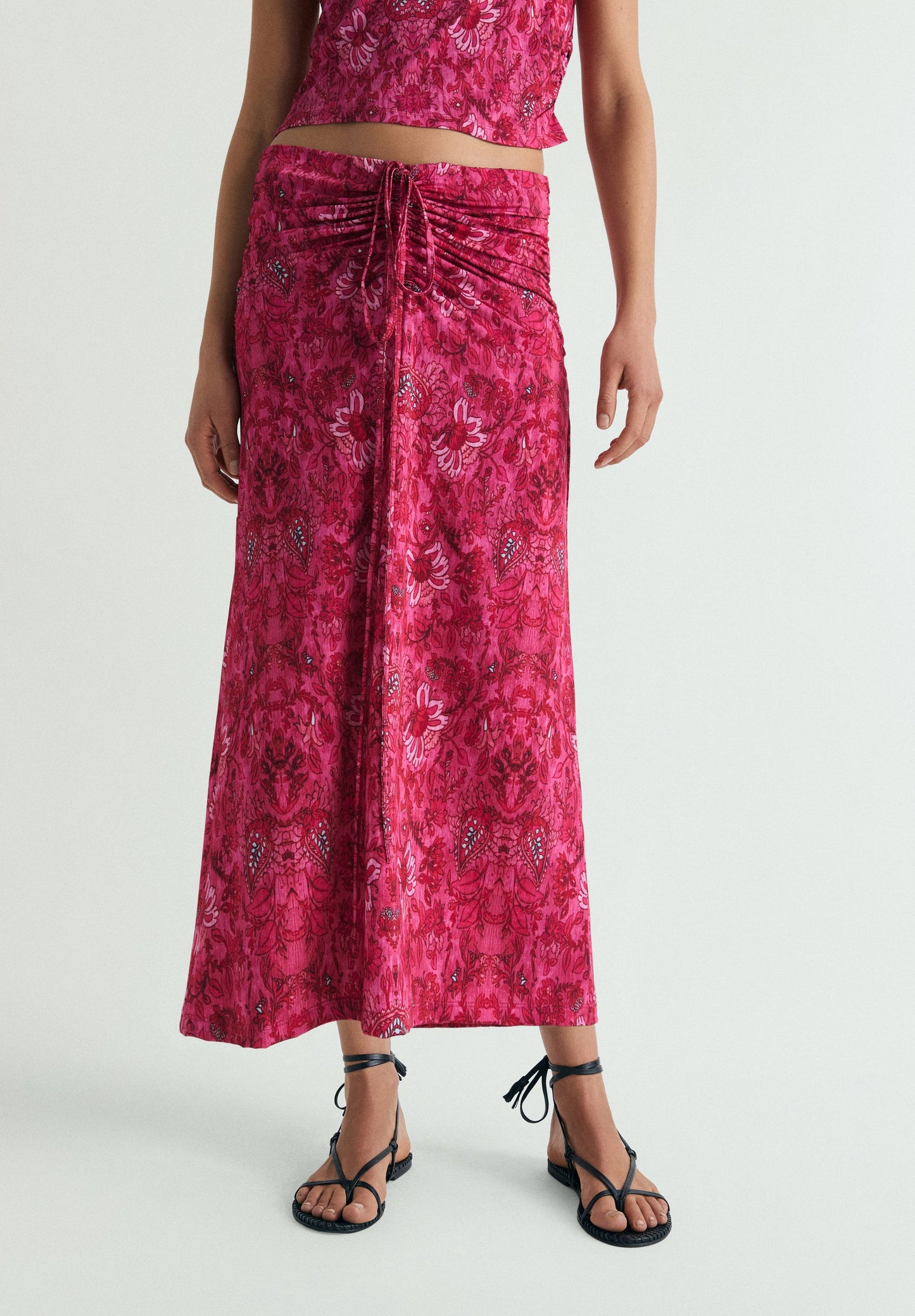 PRINTED MIDI SKIRT