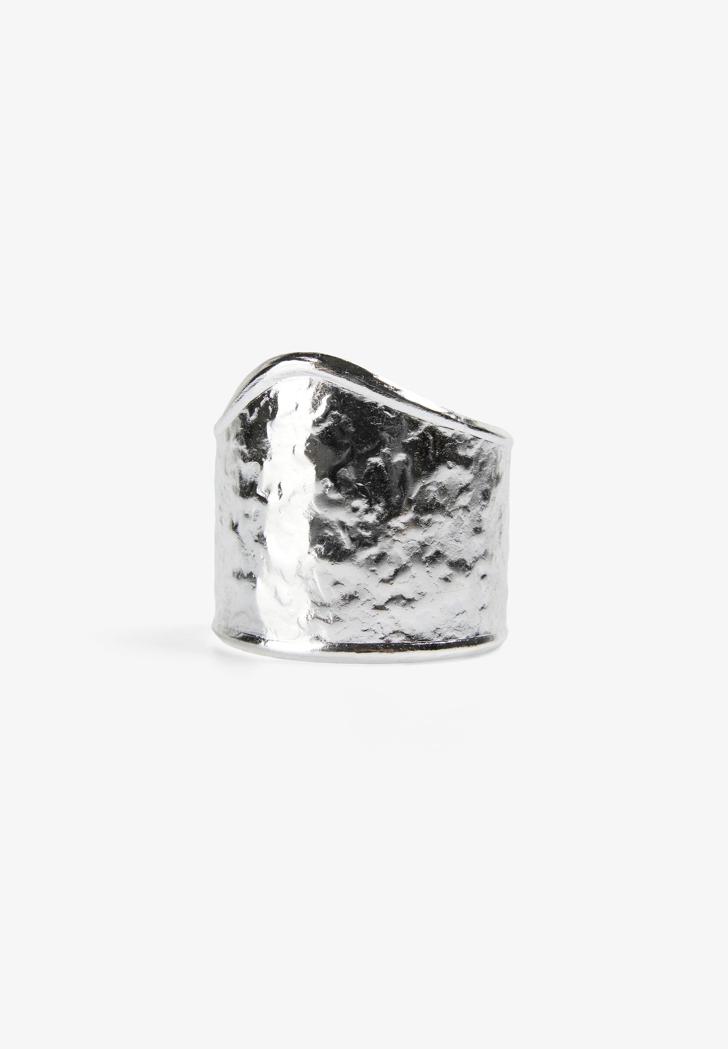 TEXTURED SILVER TONE BRACELET