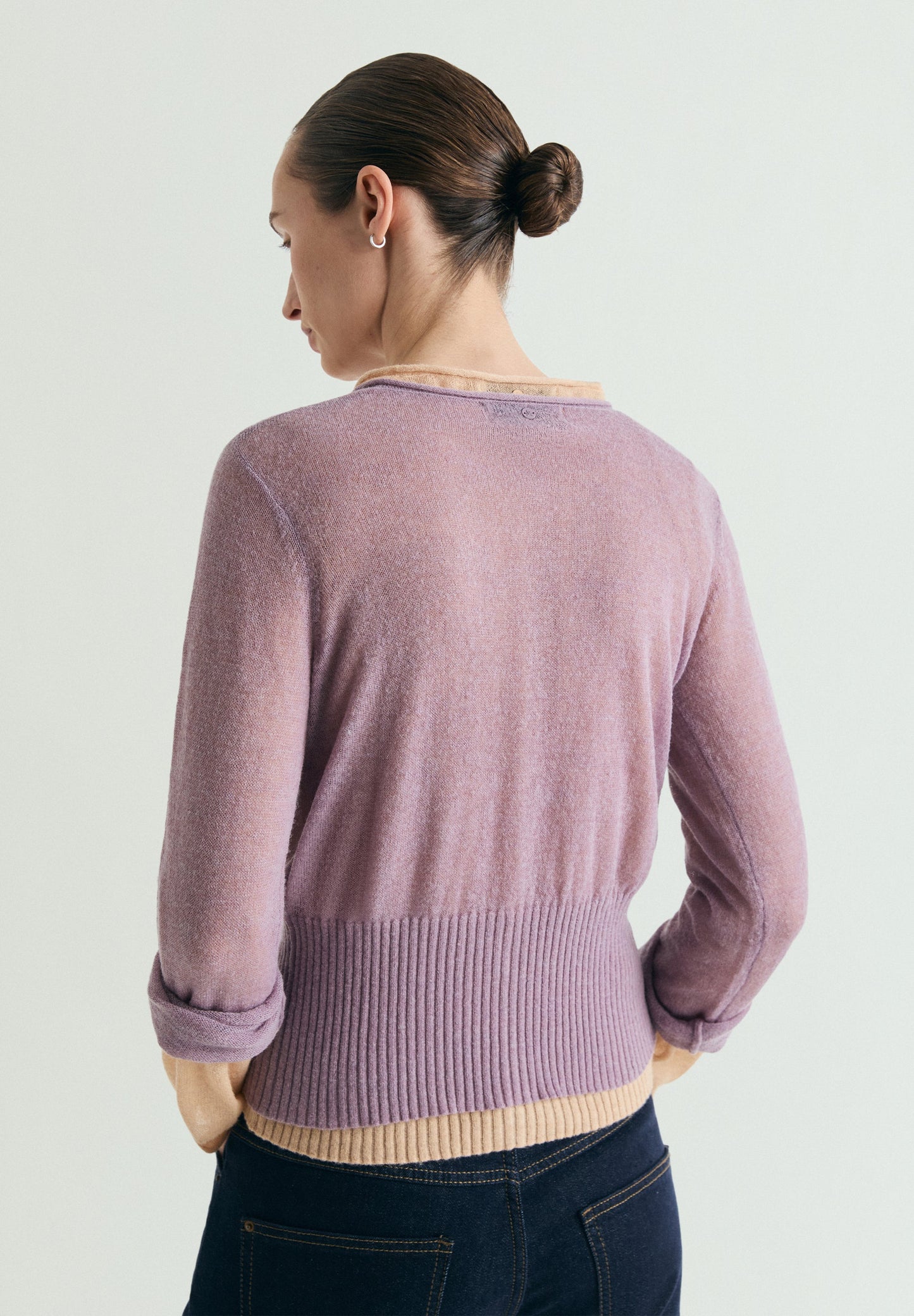 CARDIGAN WITH TIE NECK