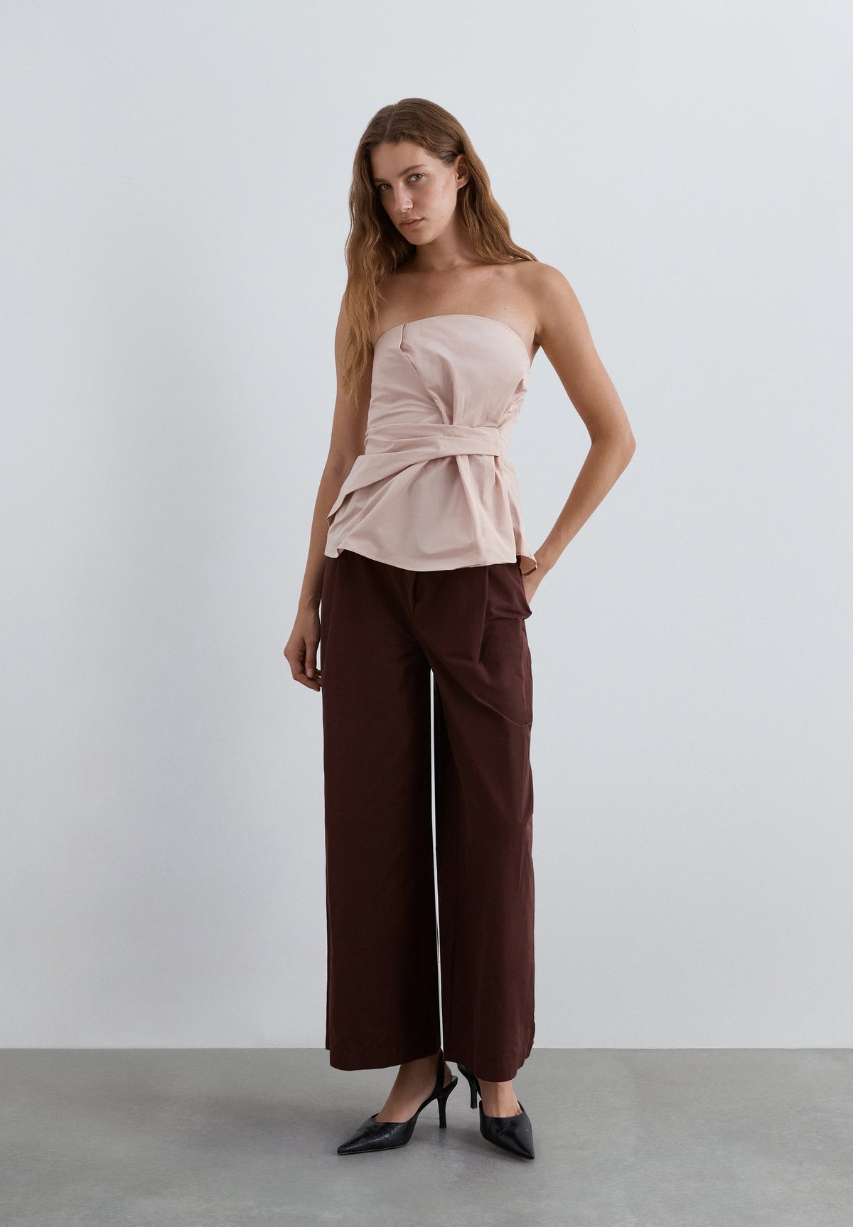 HIGH WAIST WIDE-LEG TROUSERS