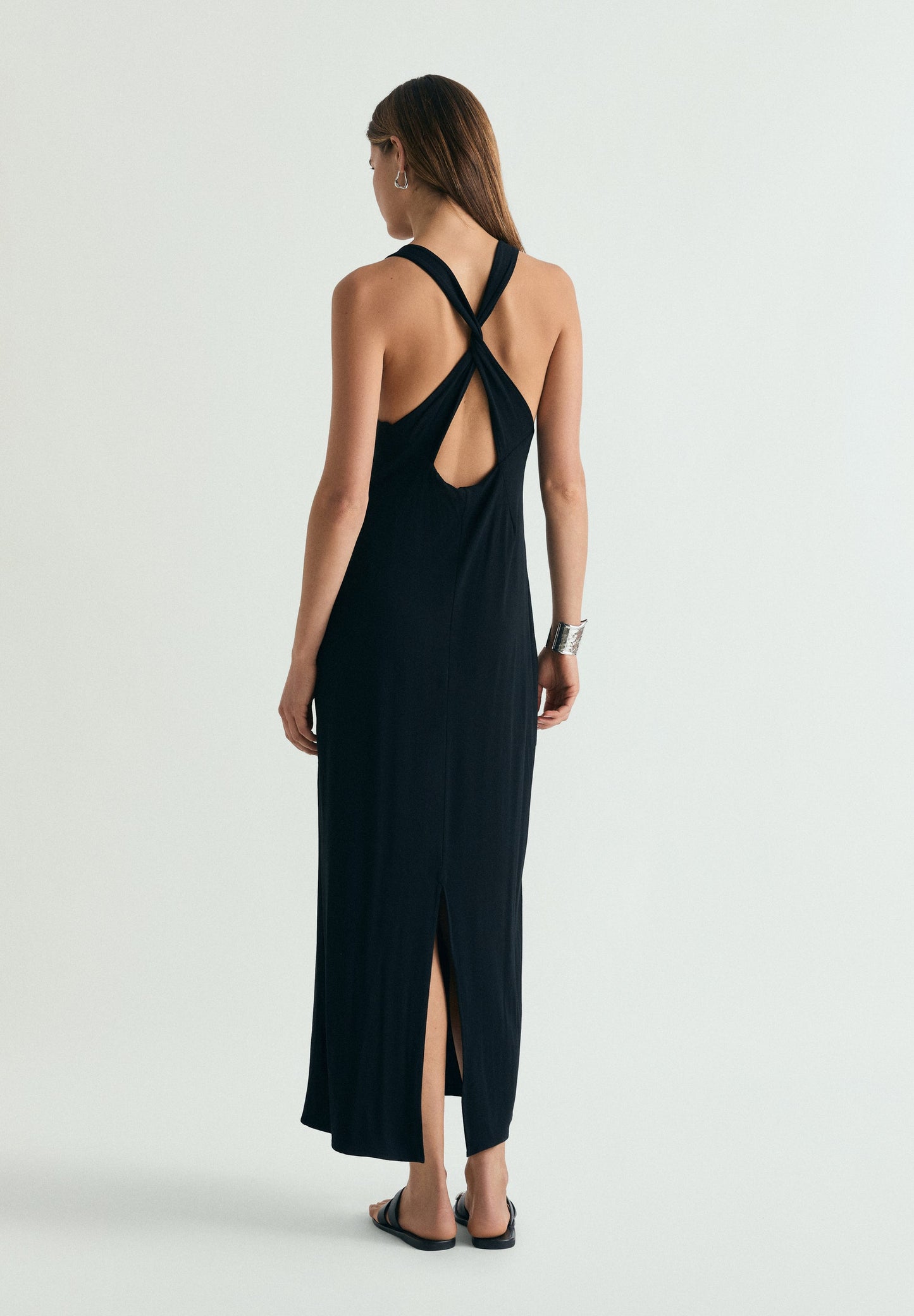 SCTWISTED BACK JERSEY DRESS