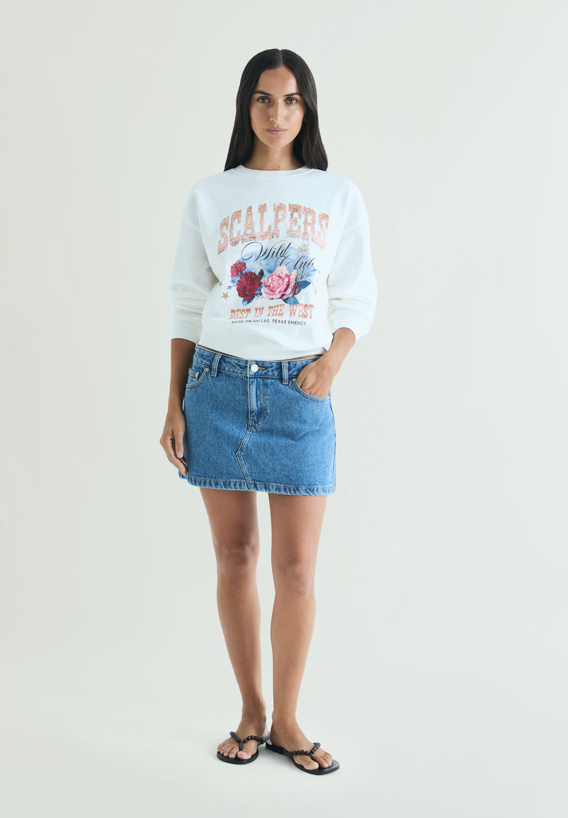 SWEATSHIRT WITH FRONT PRINT