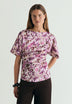 PRINTED TOP WITH SIDE DRAPING
