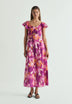 SCRUFFLE OPEN LINEN DRESS