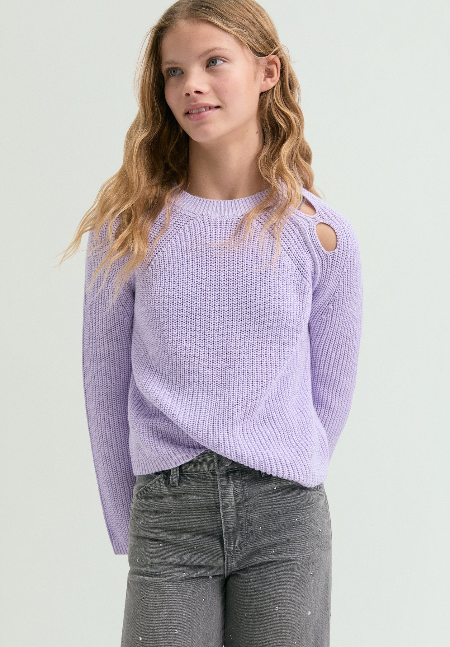 KNIT SWEATER WITH CUT-OUTS