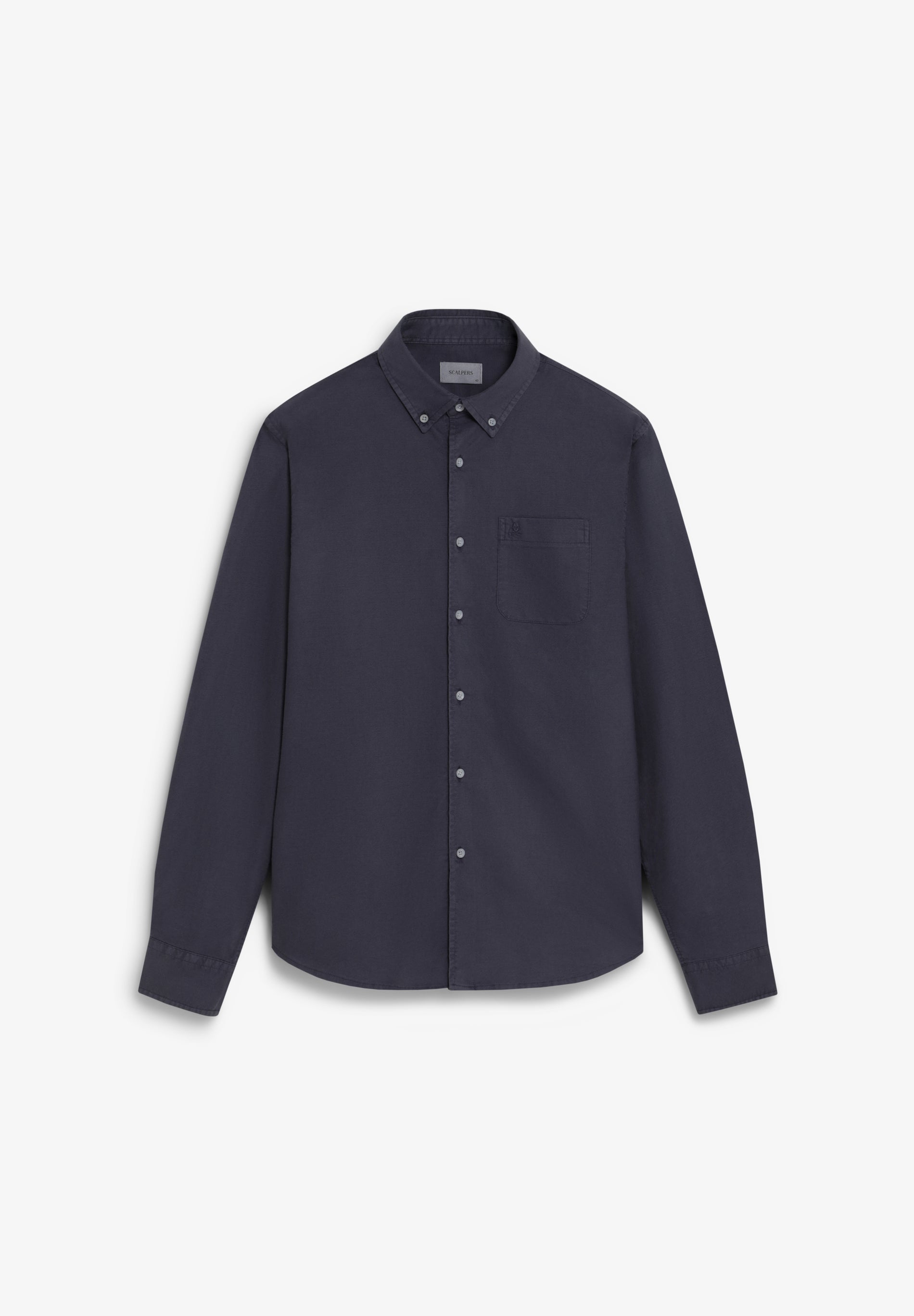 OXFORD SHIRT WITH EMBROIDERED SKULL