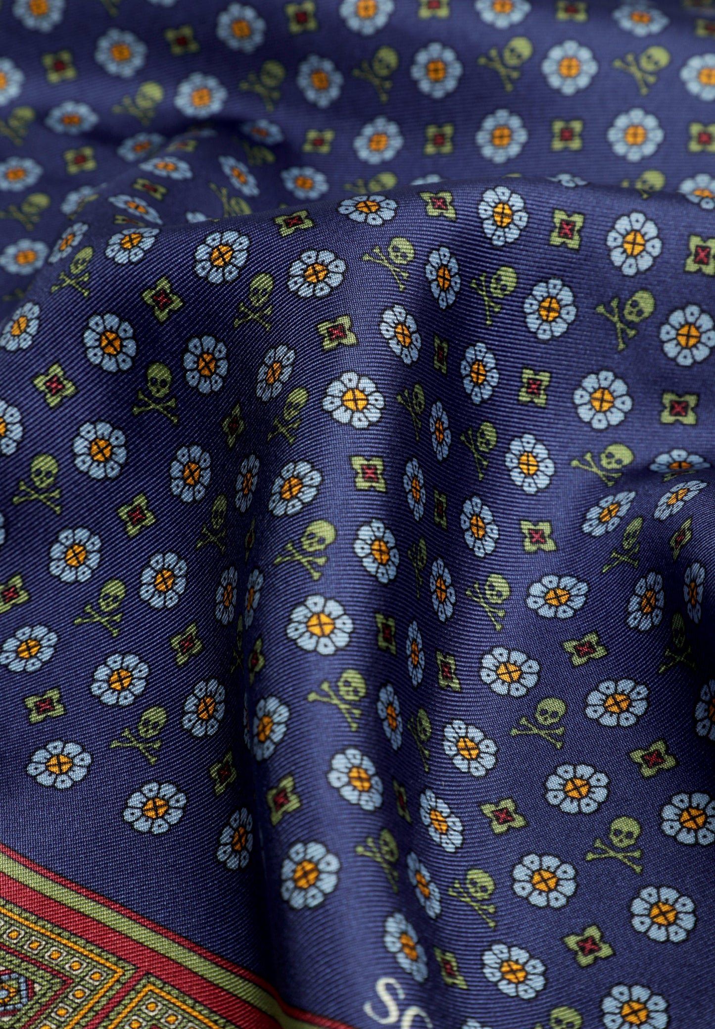 SCMINI FLOWER SKULL POCHETTE