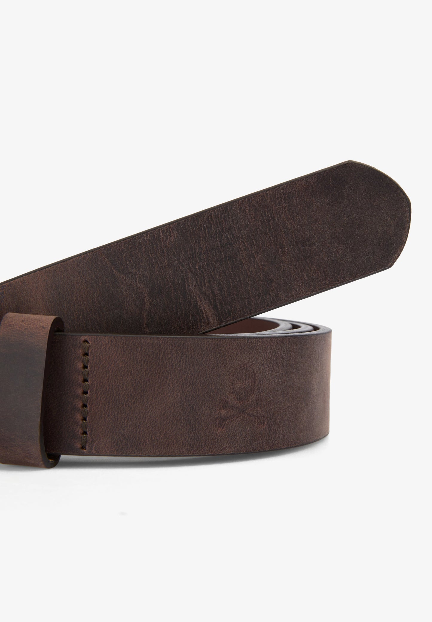 LEATHER BELT WITH GOLDEN BUCKLE