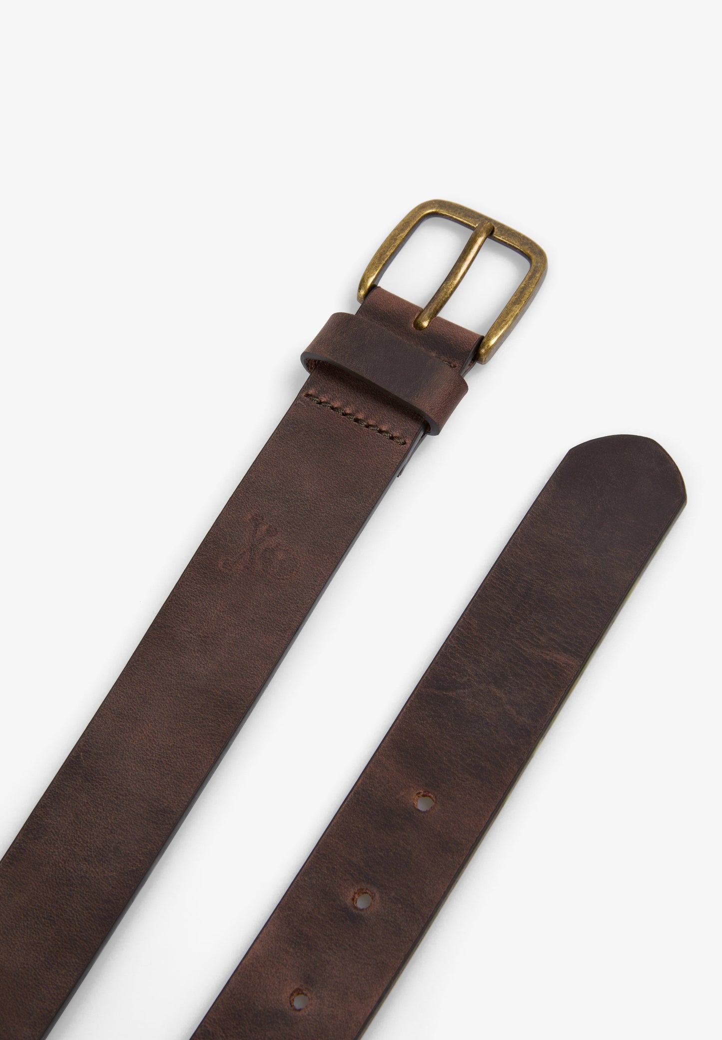 LEATHER BELT WITH GOLDEN BUCKLE